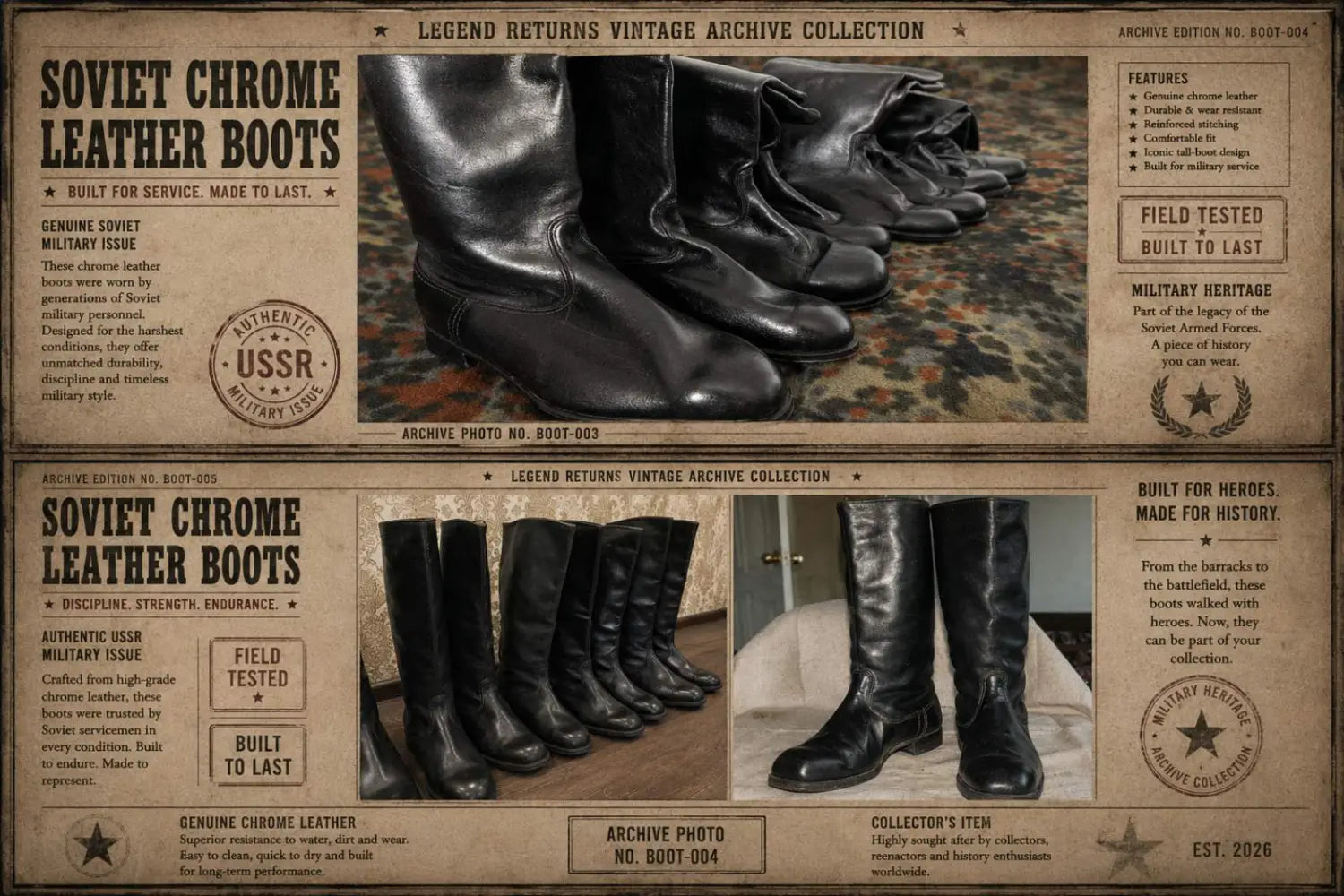 Soviet Chrome Leather Boots: The History of the Legendary High Boots of the USSR