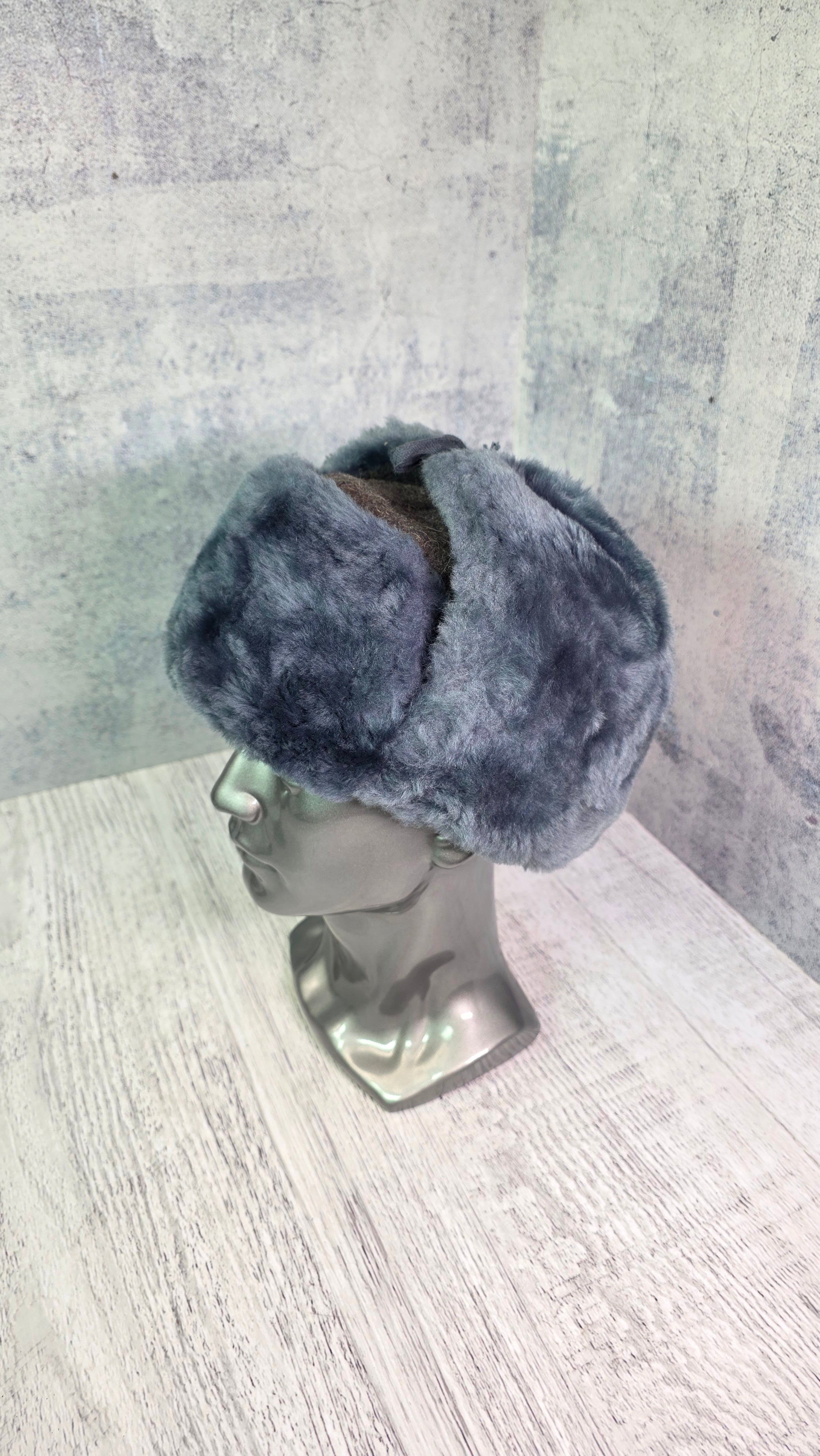 Soviet Officer Ushanka Winter Hat USSR Vintage Cold Weather Headwear