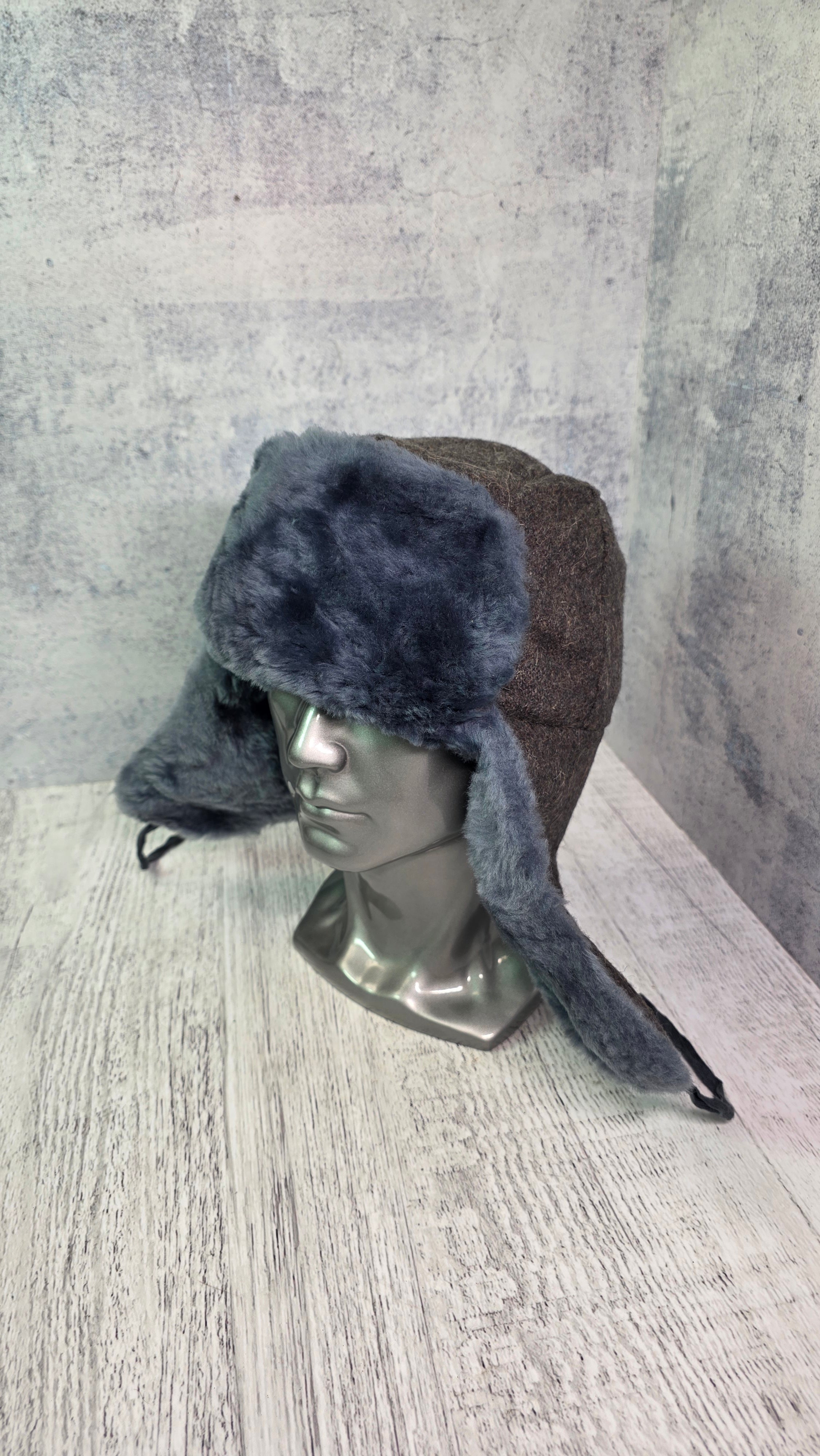 Soviet Officer Ushanka Winter Hat USSR Vintage Cold Weather Headwear