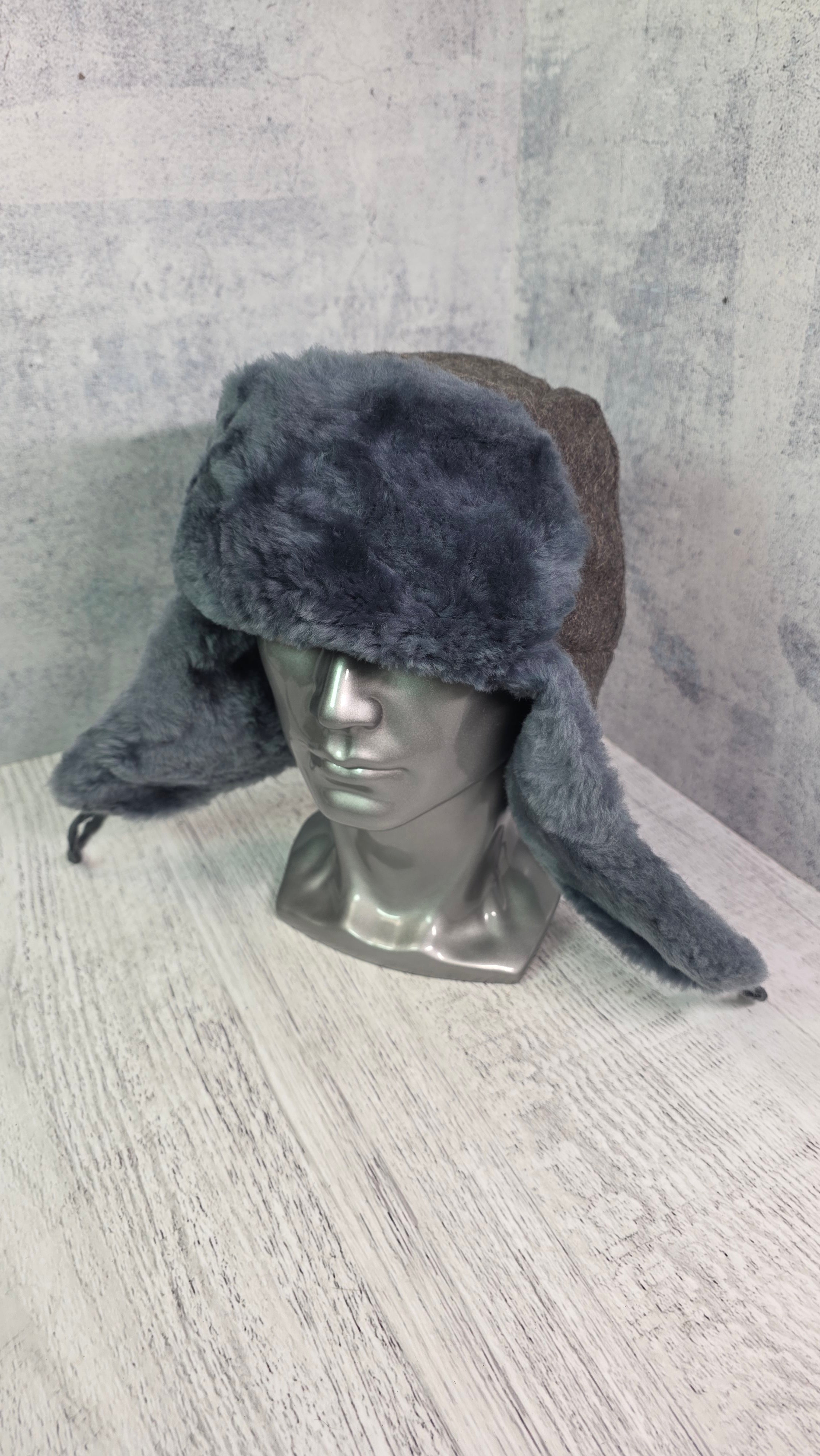 Soviet Officer Ushanka Winter Hat USSR Vintage Cold Weather Headwear