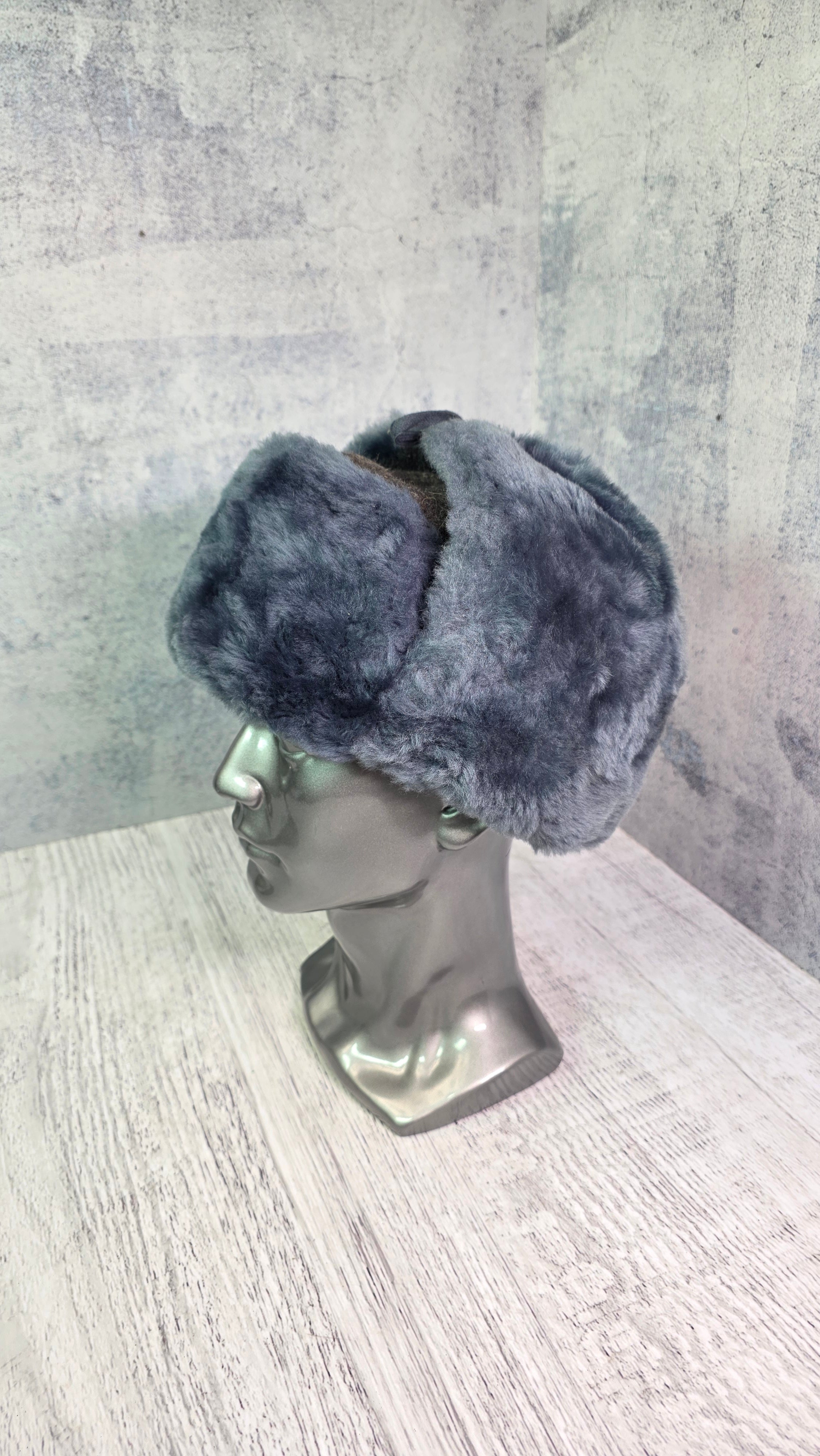 Soviet Officer Ushanka Winter Hat USSR Vintage Cold Weather Headwear