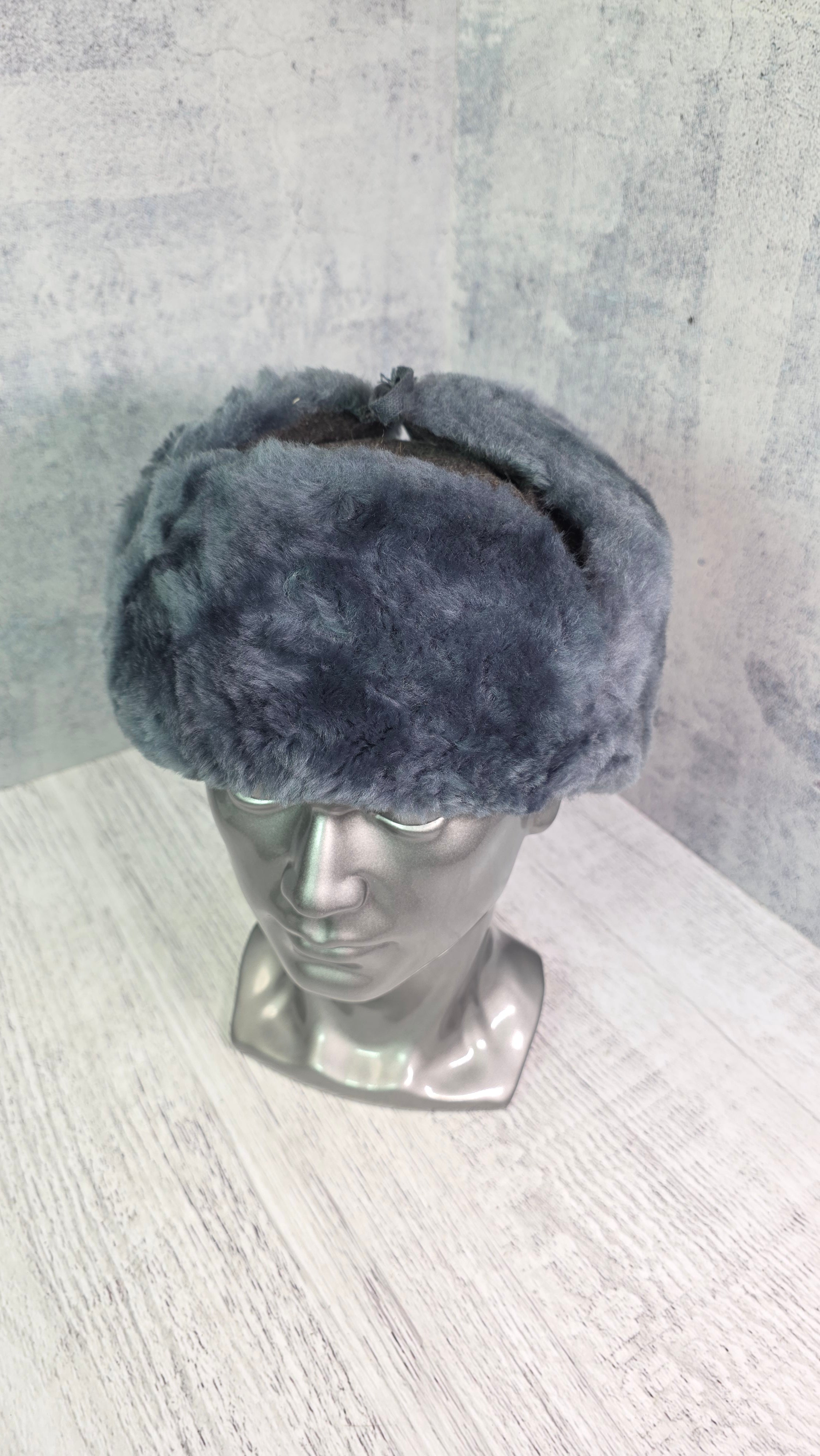 Soviet Officer Ushanka Winter Hat USSR Vintage Cold Weather Headwear