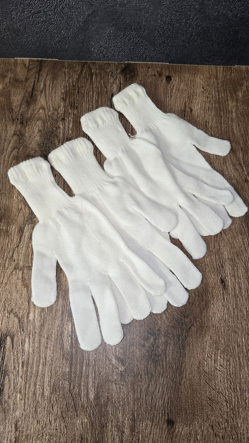 Soviet Parade White Gloves Vintage USSR Dress Uniform Gloves