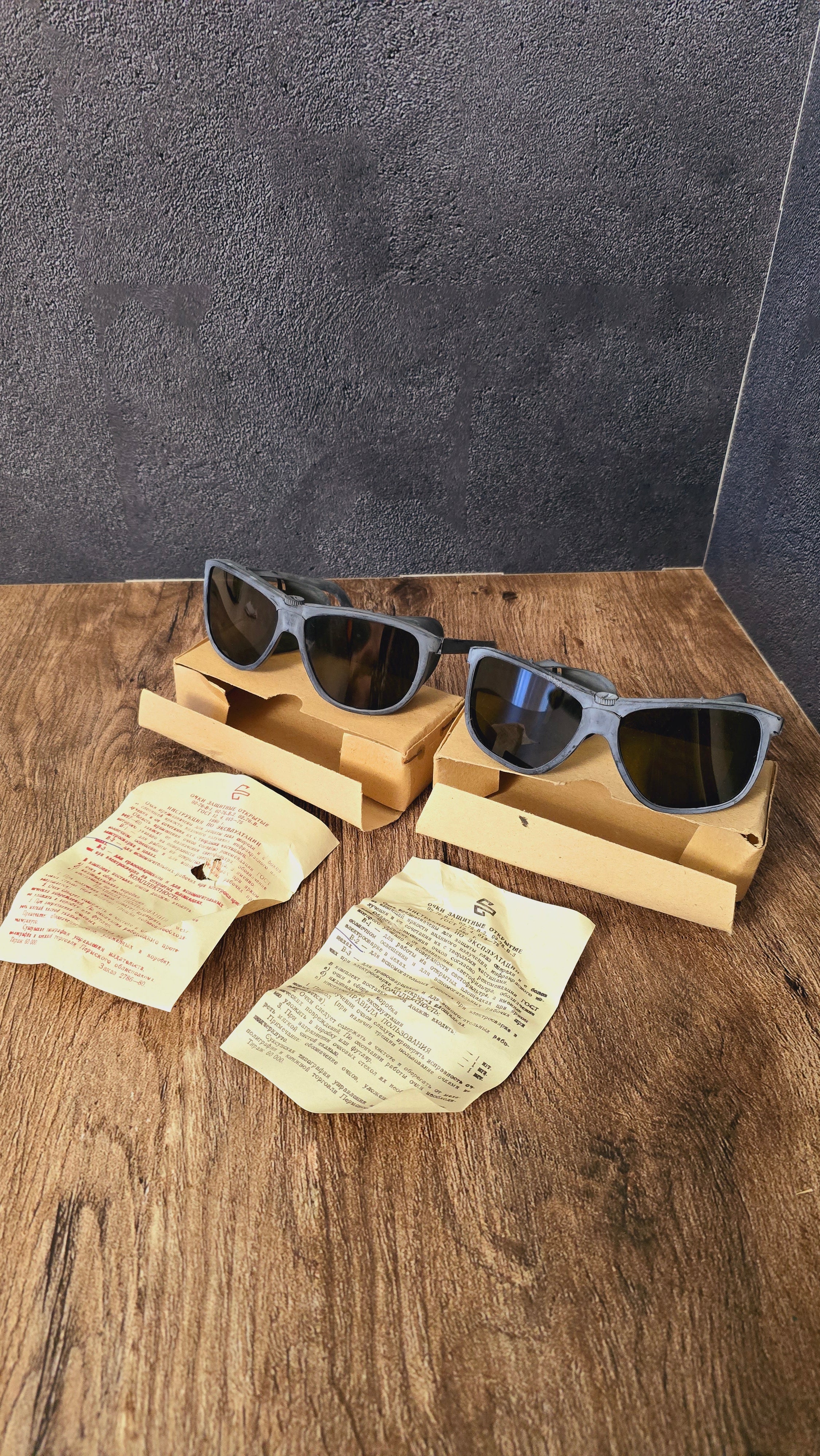 Soviet Pilot Flight Goggles Vintage USSR Aviation Glasses With Case