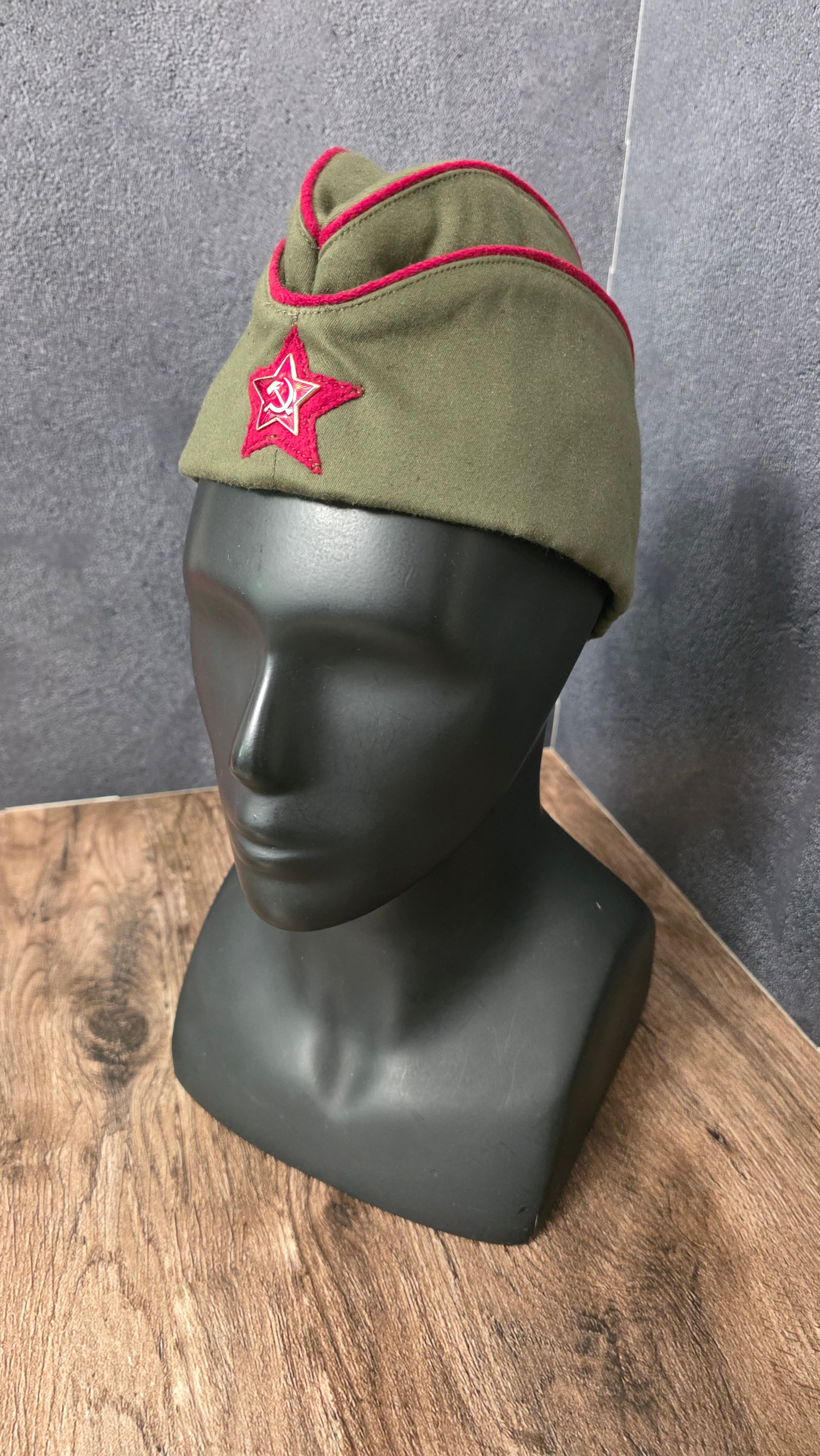 Soviet RKKA Pilotka Side Cap Red Piping