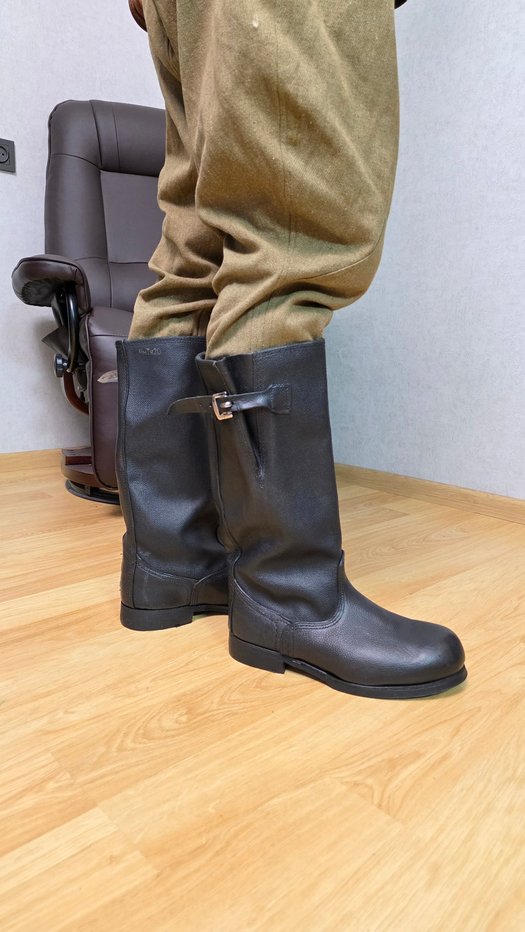 Soviet Scout Leather Boots Afghan War Style USSR Yuft Military Boots - Legend Returns Vintage