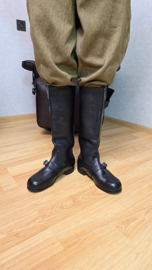 Soviet Scout Leather Boots USSR Spetsnaz Style Yuft Military Boots Vintage - Legend Returns Vintage
