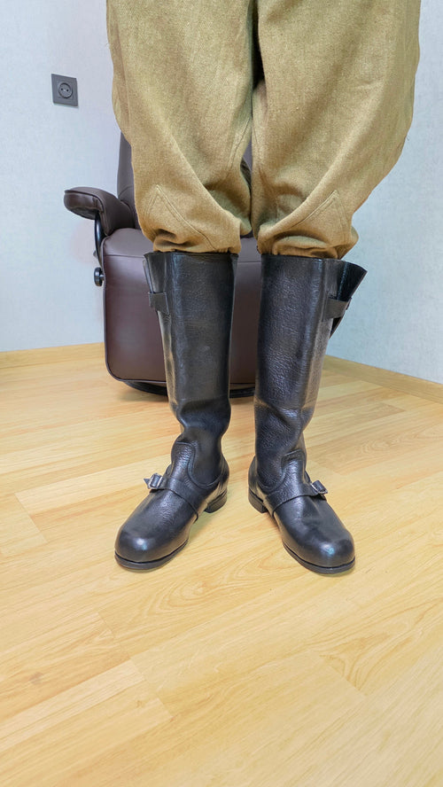 Soviet Scout Leather Boots USSR Spetsnaz Style Yuft Military Boots Vintage - Legend Returns Vintage