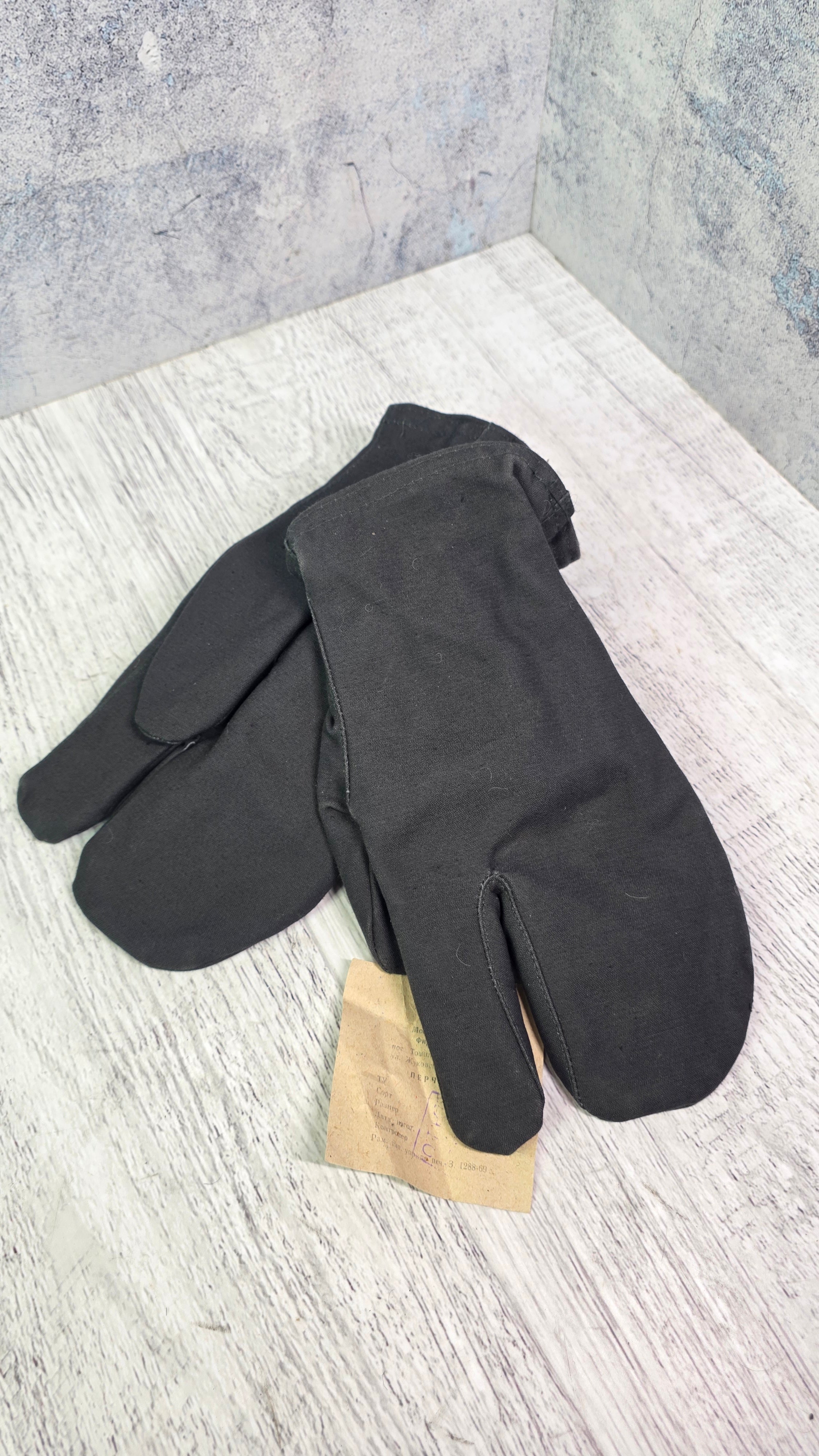 Soviet Three Finger Winter Gloves USSR Tank Crew Style Cold Weather Collector Handwear