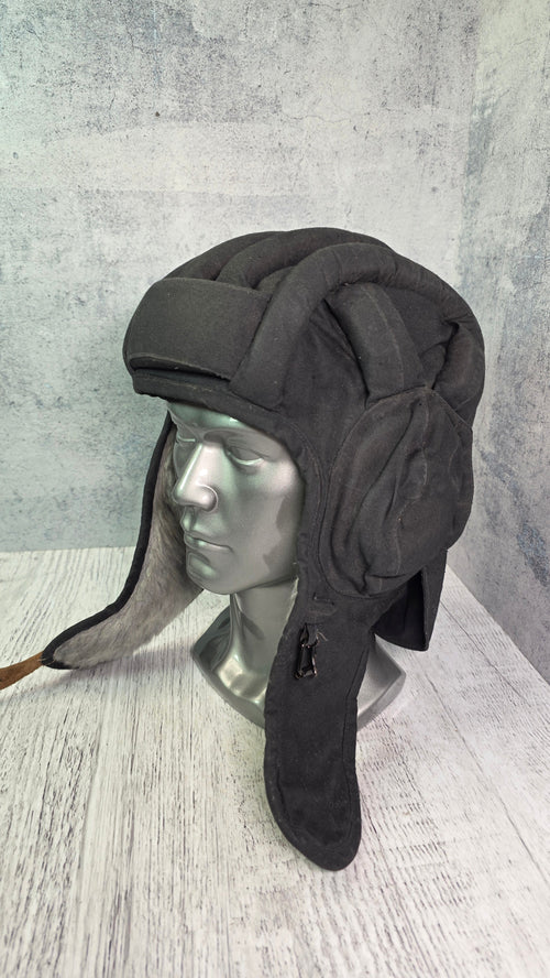 Soviet TSh-4 Winter Tank Crew Helmet USSR Communication Headgear Vintage