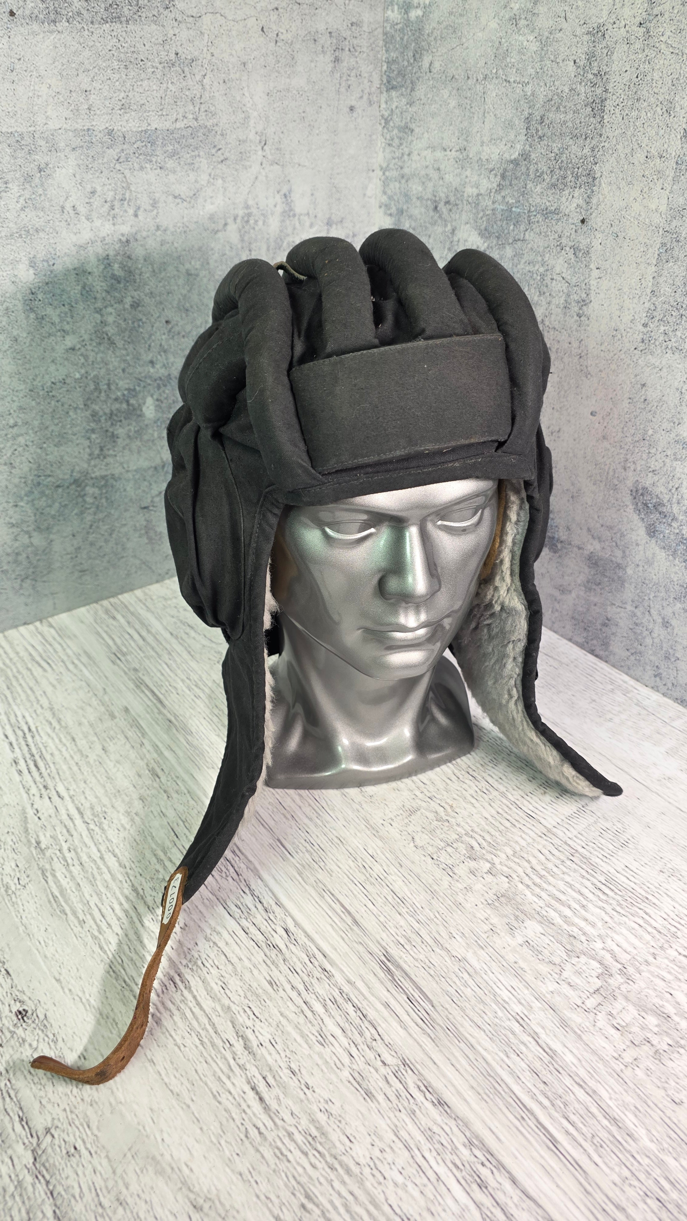Soviet TSh-4 Winter Tank Crew Helmet USSR Communication Headgear Vintage
