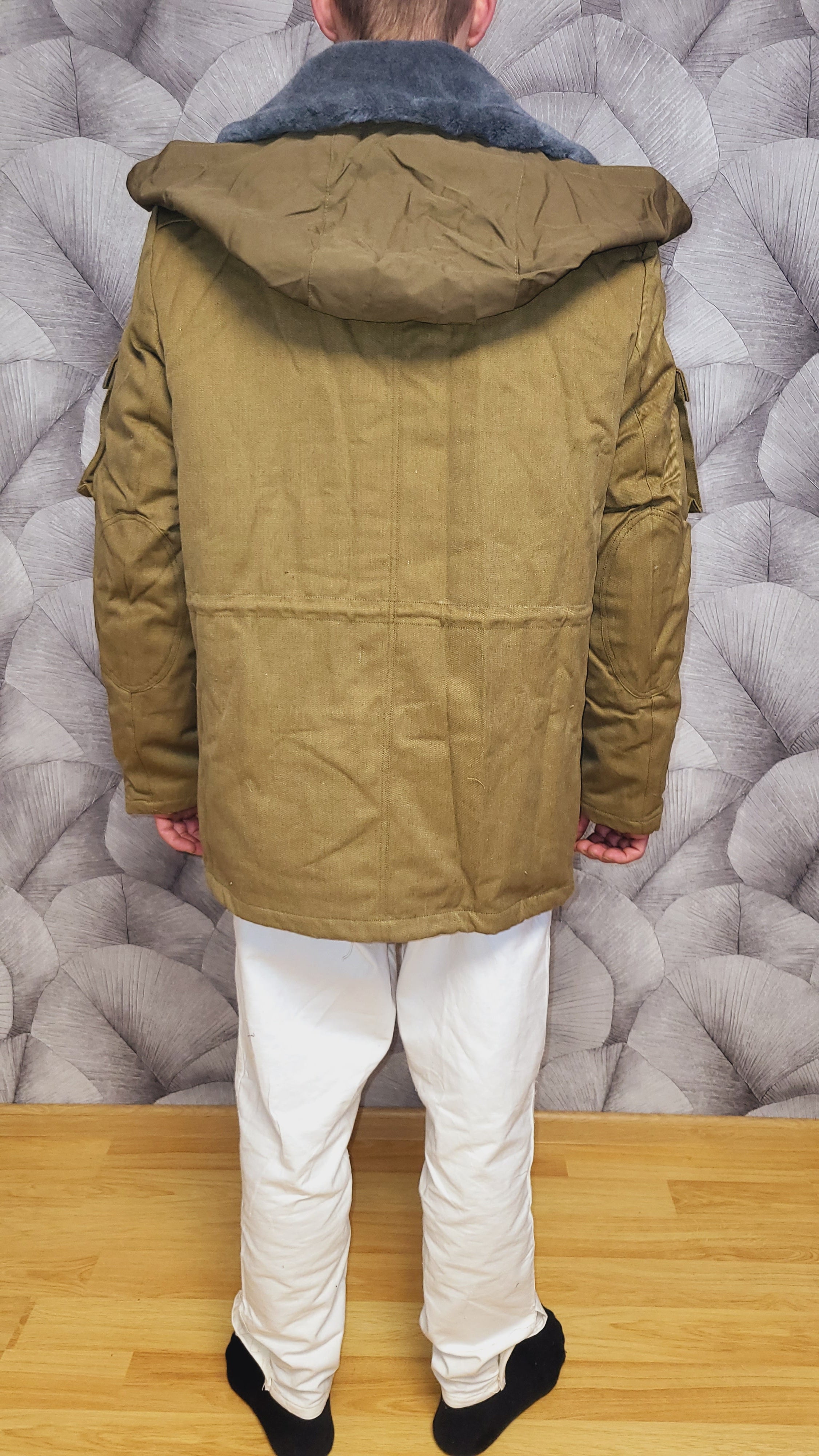 Soviet USSR Afghanka Sand Peacoat with Removable Liner