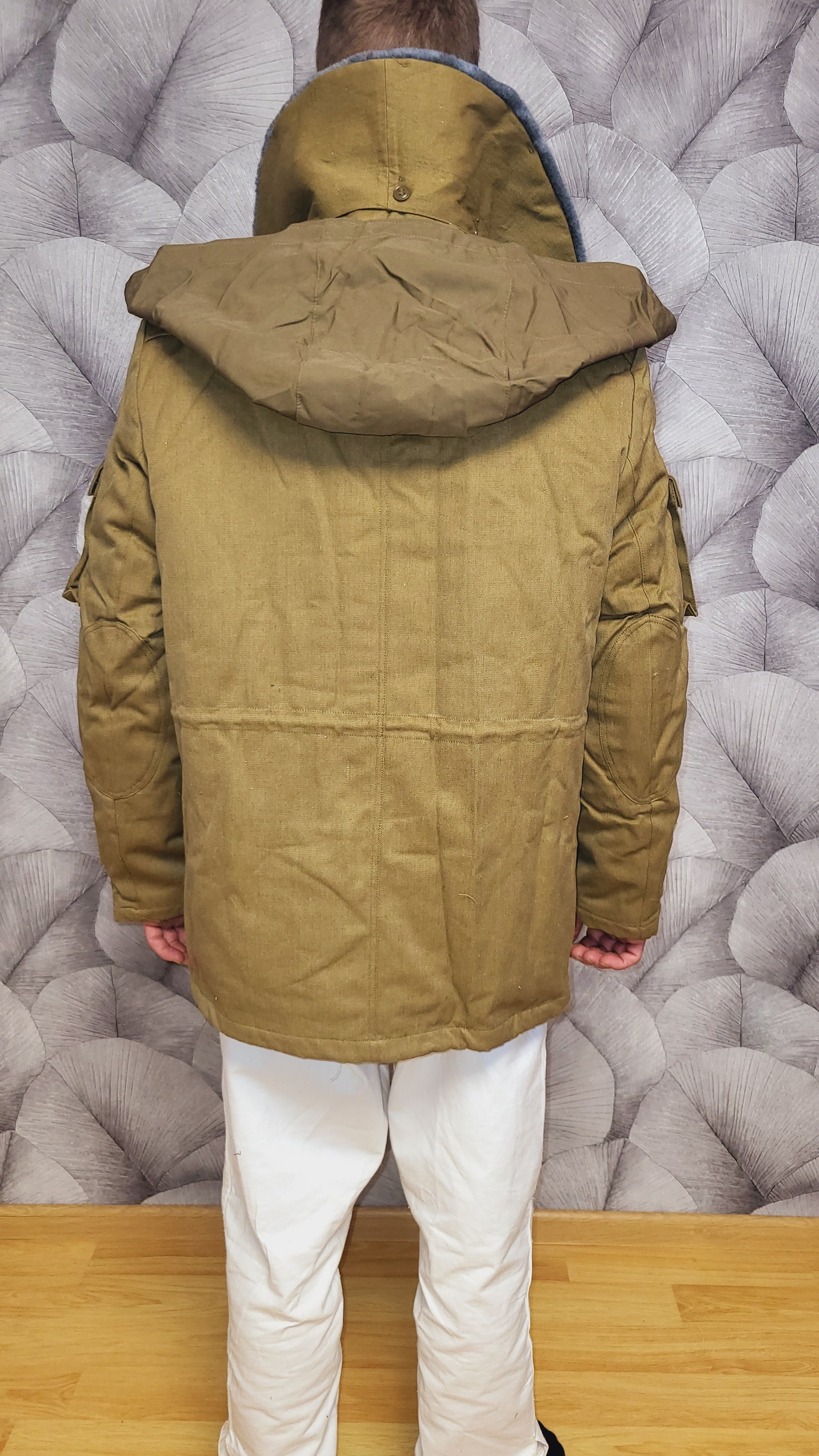 Soviet USSR Afghanka Sand Peacoat with Removable Liner
