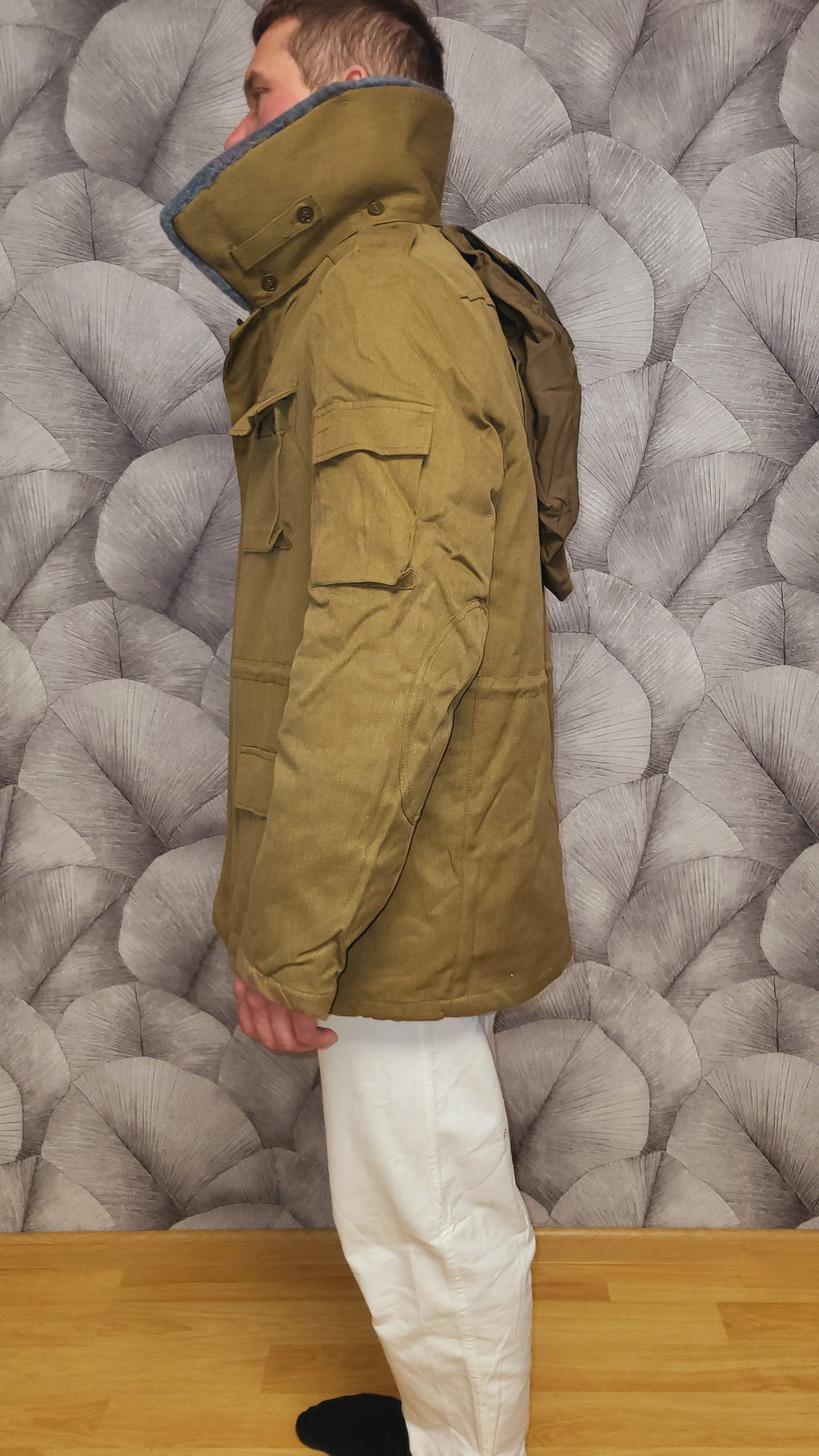 Soviet USSR Afghanka Sand Peacoat with Removable Liner