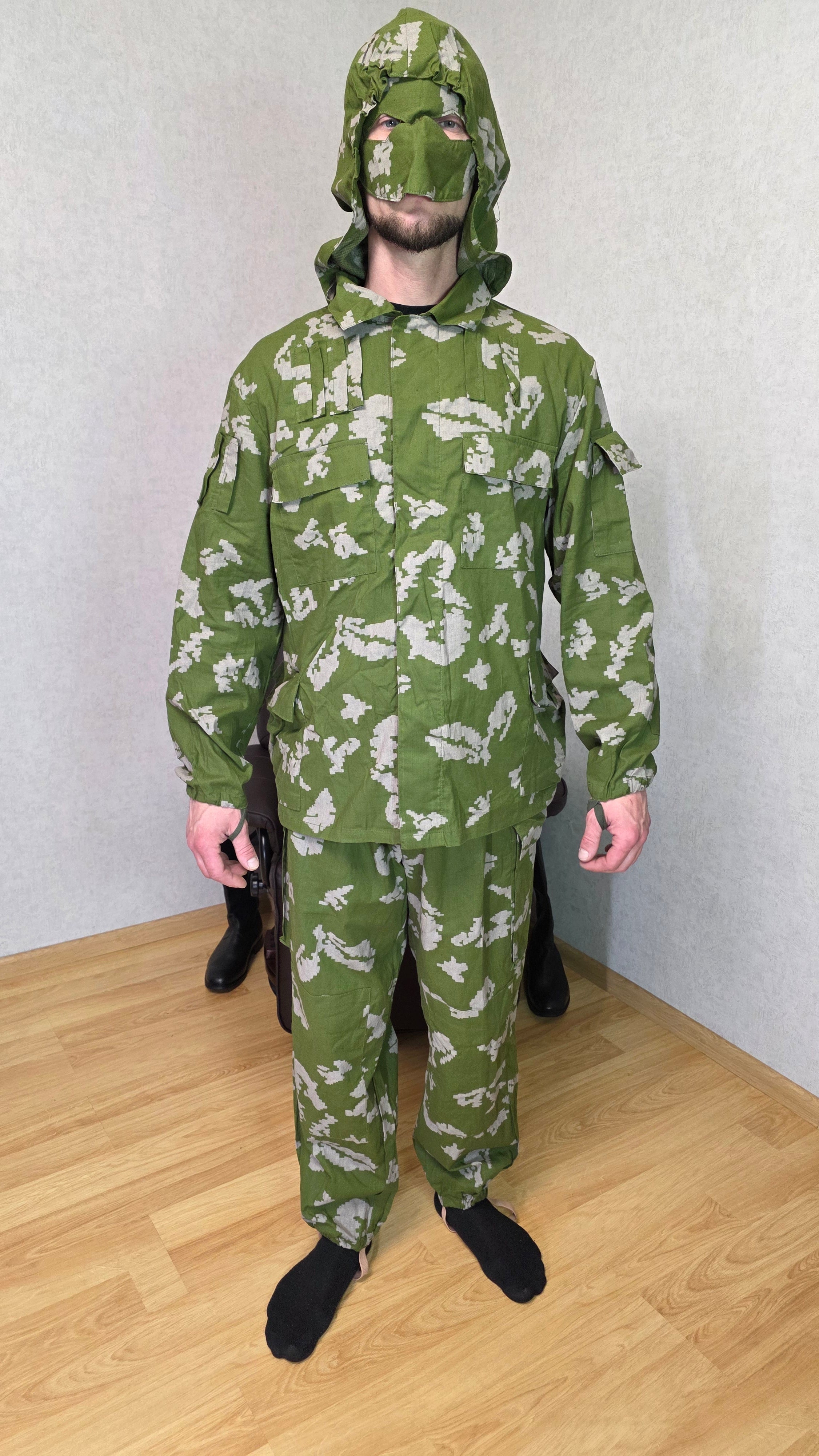Soviet USSR Berezka KLMC Camo Suit Mask Set Vintage Outfit - Legend Returns Vintage