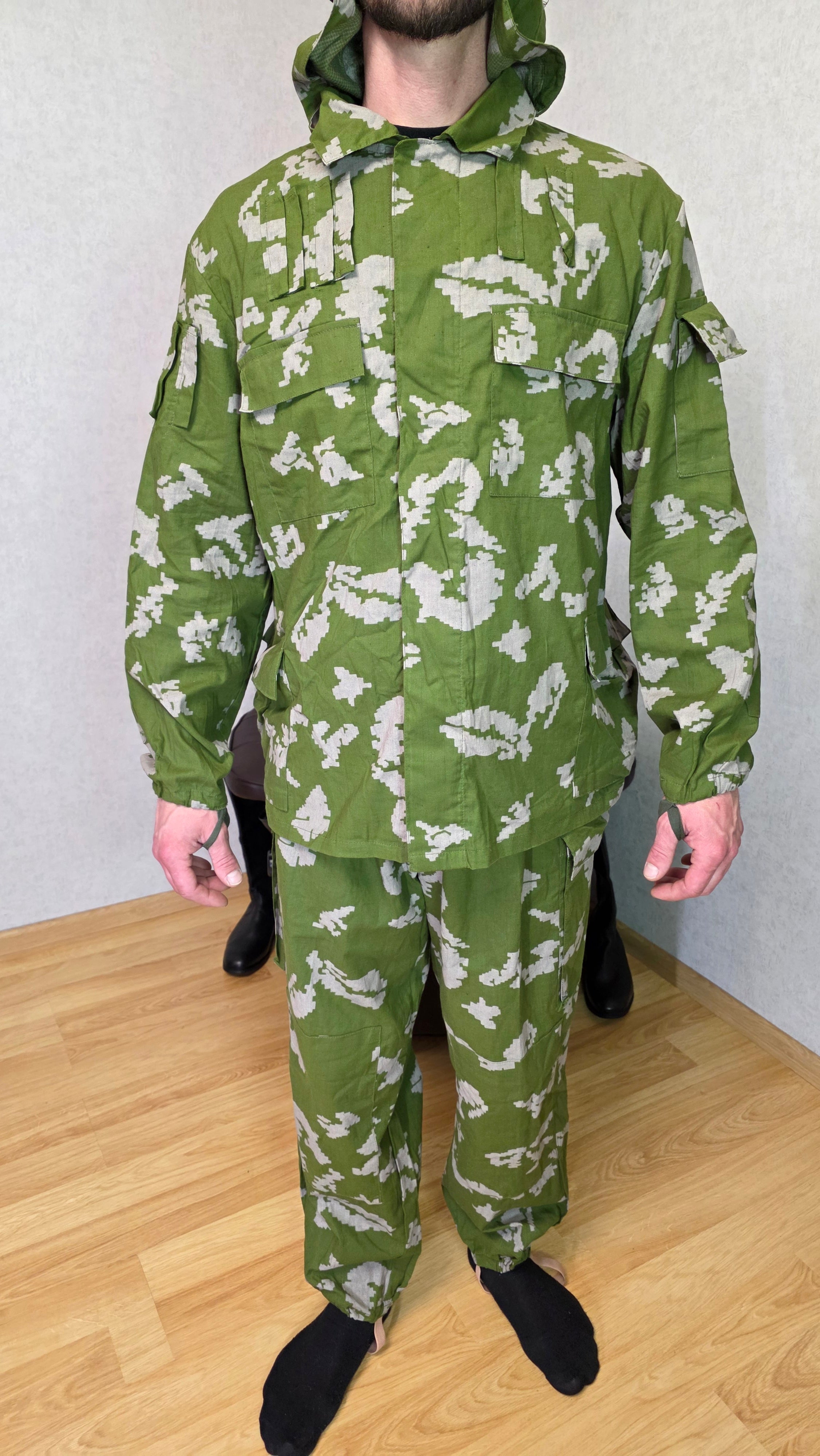 Soviet USSR Berezka KLMC Camo Suit Mask Set Vintage Outfit