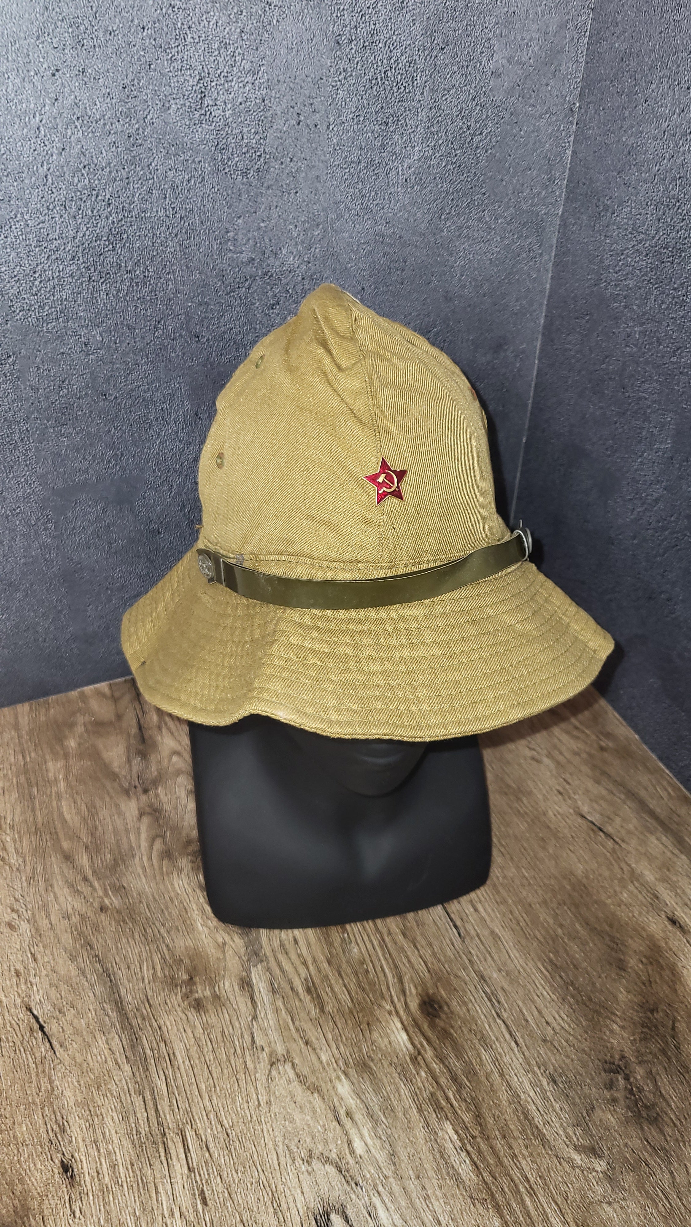 Soviet USSR Desert Panama Hat Afghan Style Sand Field Bucket Hat
