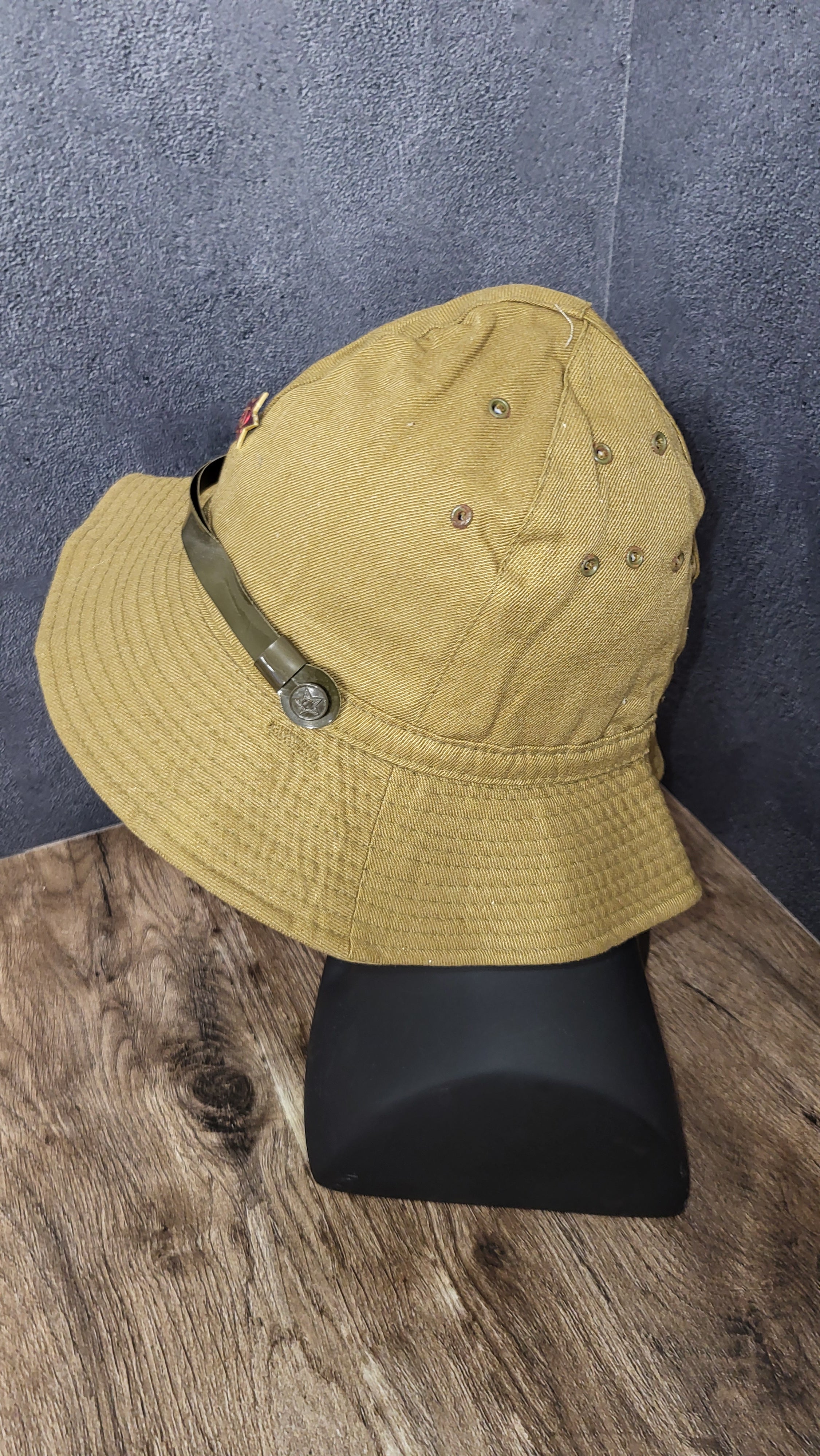 Soviet USSR Desert Panama Hat Afghan Style Sand Field Bucket Hat