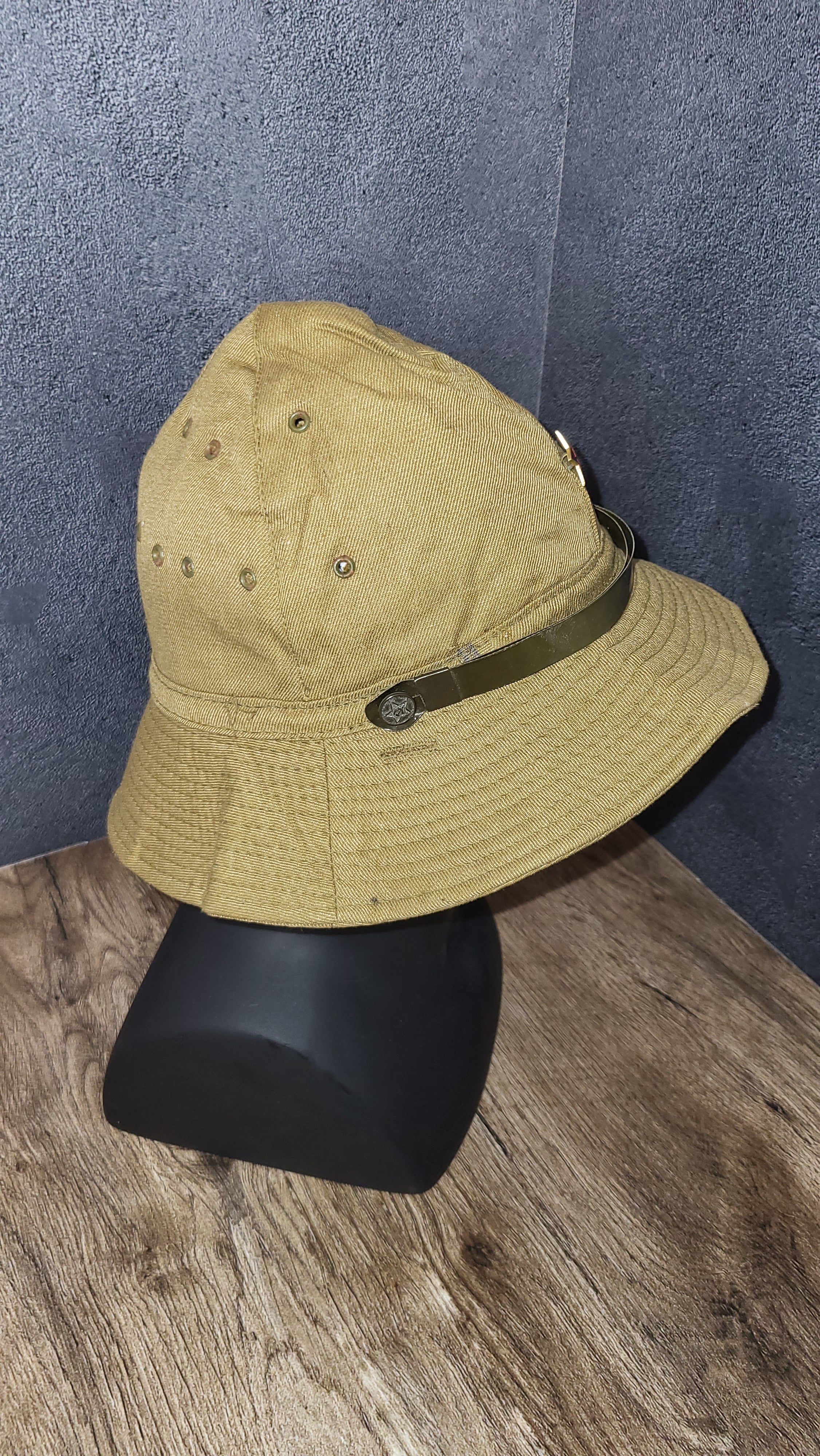 Soviet USSR Desert Panama Hat Afghan Style Sand Field Bucket Hat
