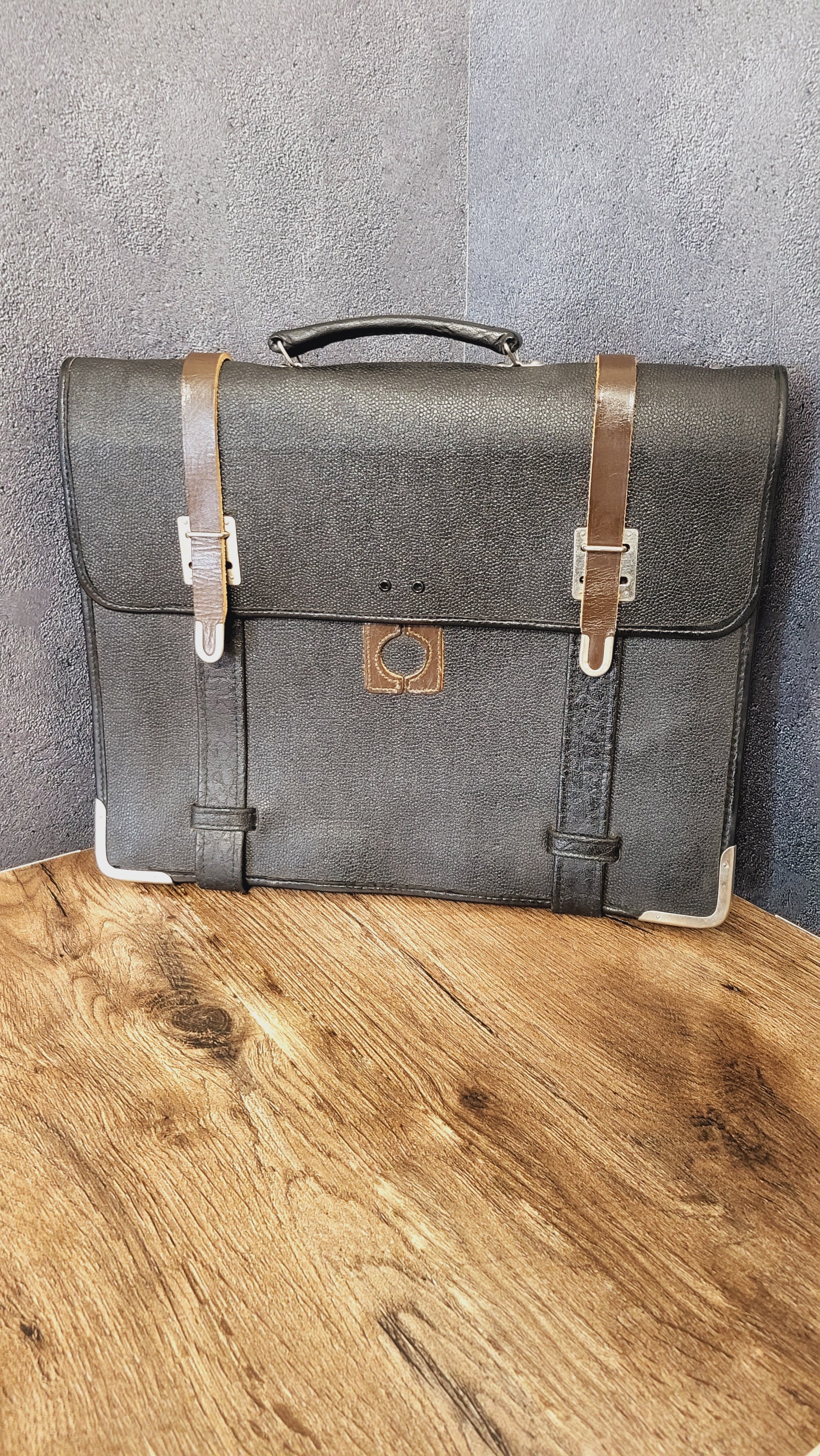 Soviet USSR Flight Navigator Briefcase Vintage Kirza Pilot Document Case