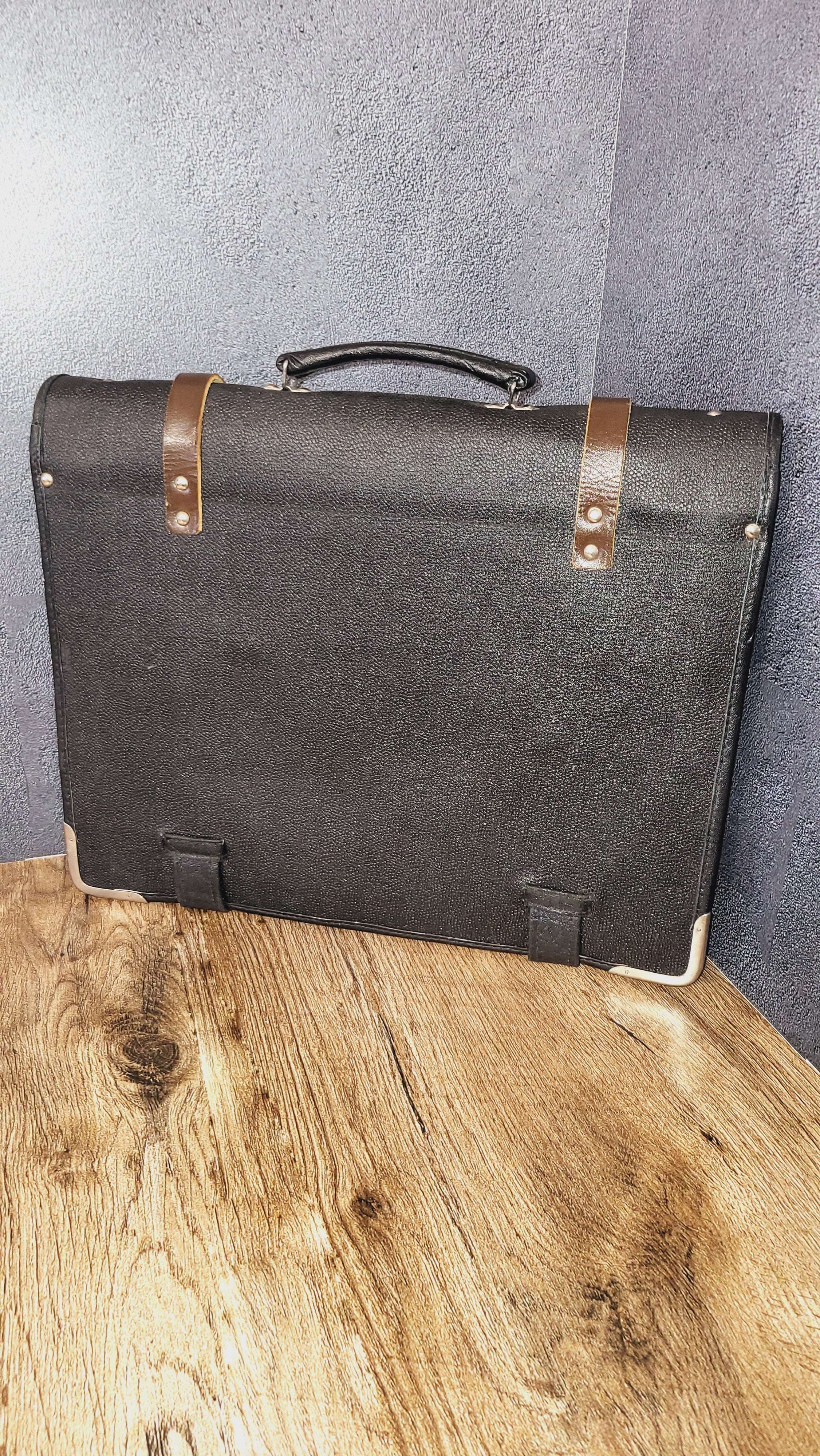 Soviet USSR Flight Navigator Briefcase Vintage Kirza Pilot Document Case