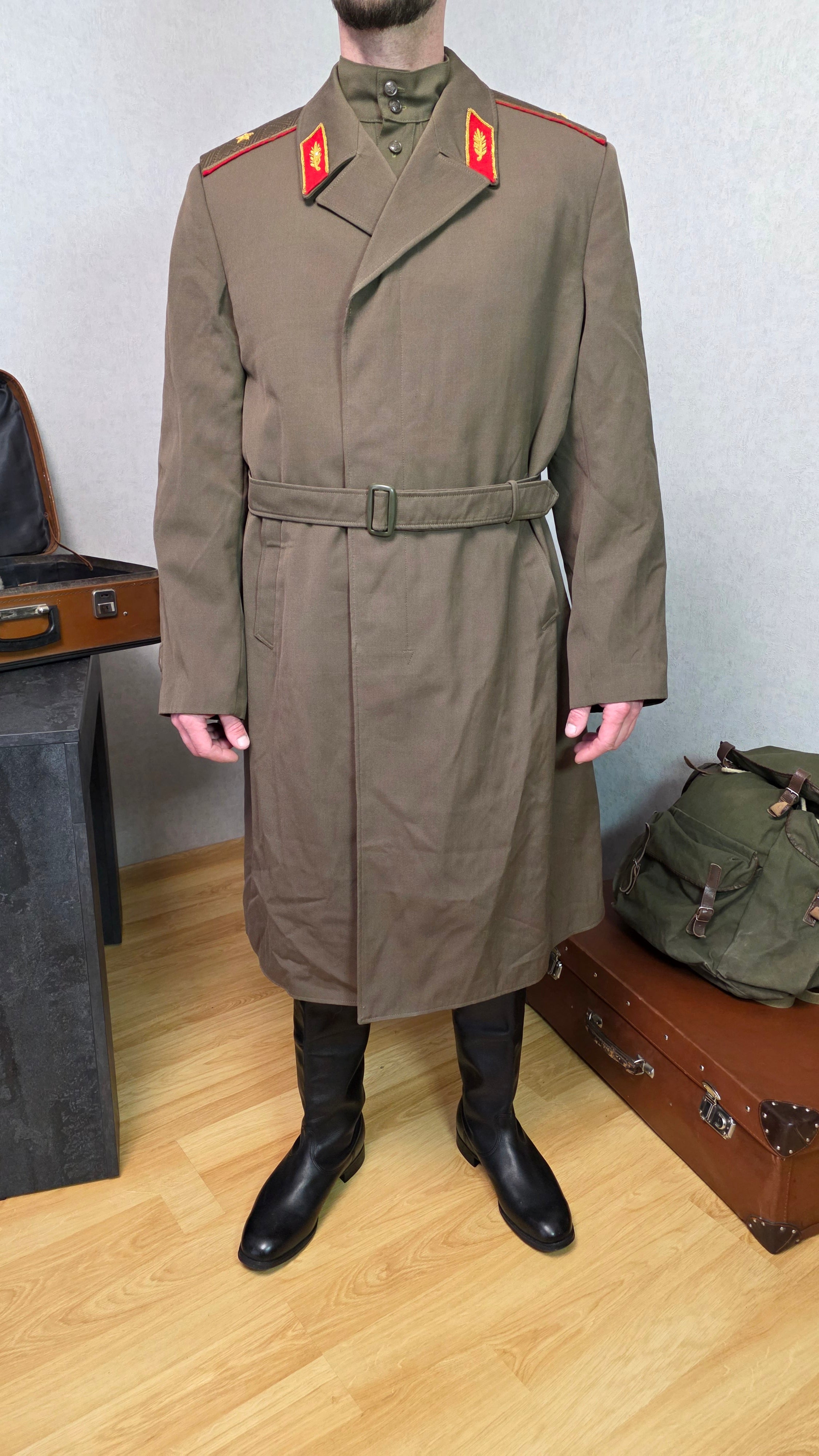 Soviet USSR General Major Summer Trench Coat Vintage Officer Rain Coat