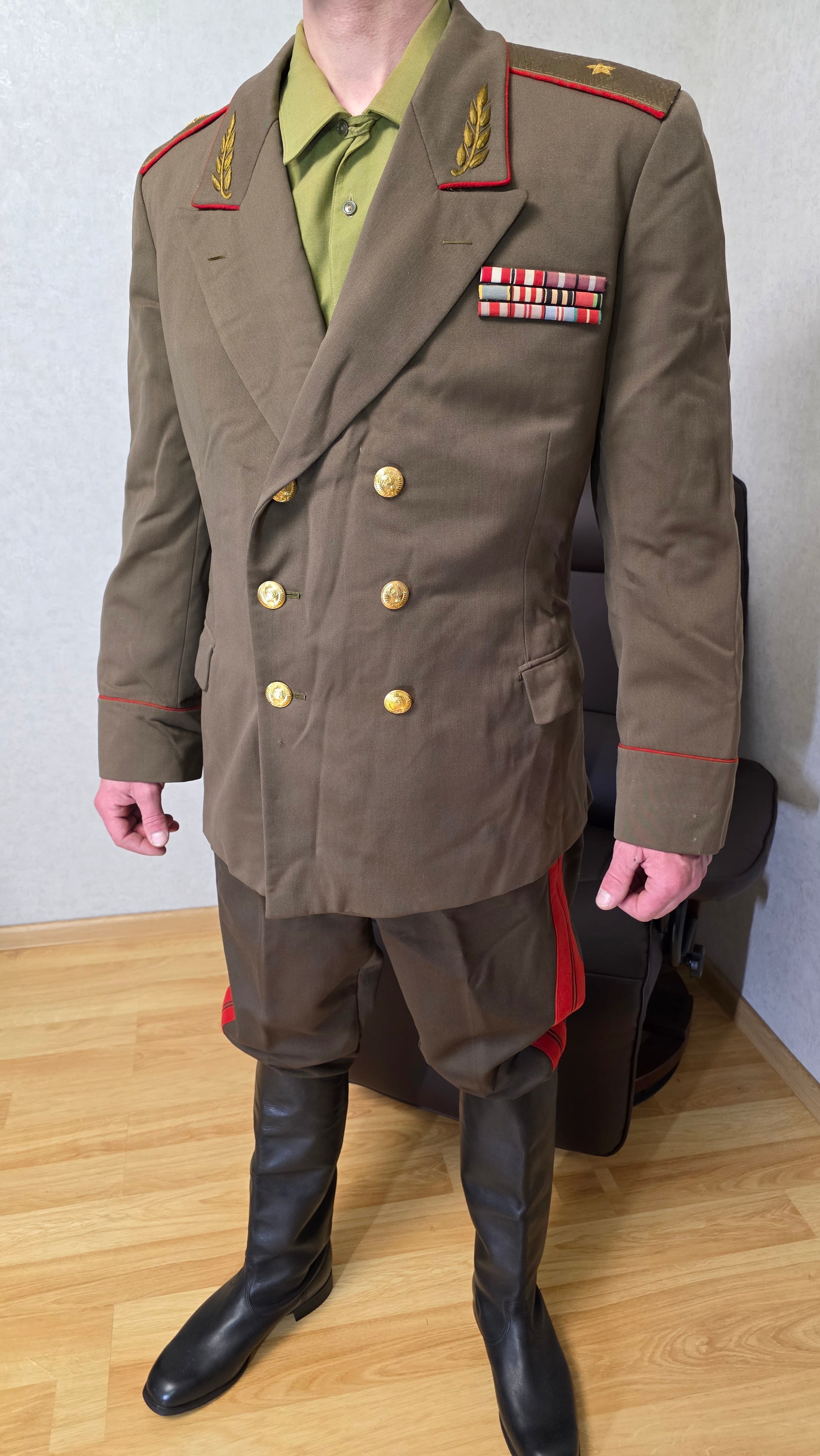Soviet USSR General Uniform Khaki Set Jacket Breeches Vintage