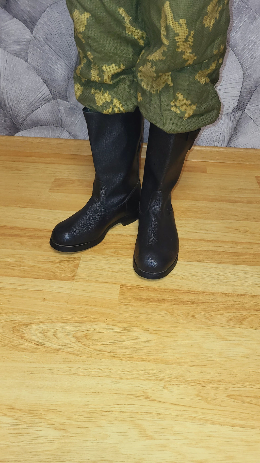 Soviet USSR Kirza Afghanka Boots with Side Buckle