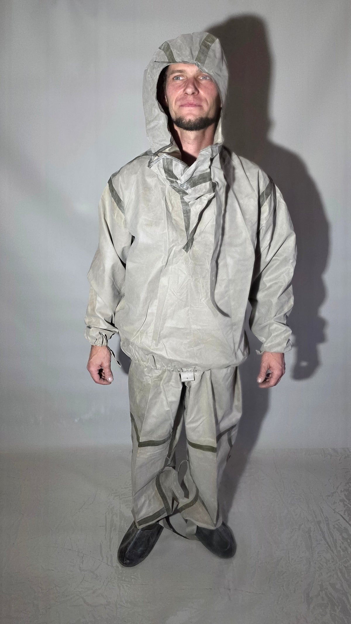 Soviet USSR L-1 Protective Suit Rubberized Jacket Trousers Boot Covers Archival Set