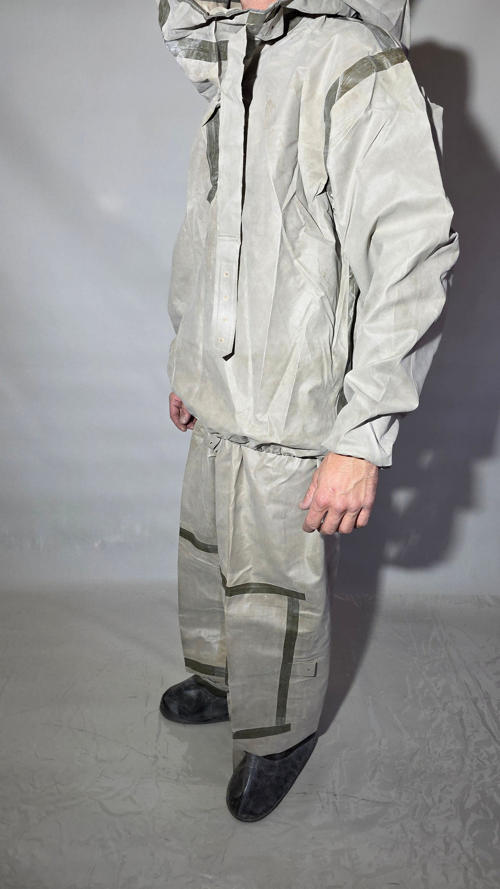 Soviet USSR L-1 Protective Suit Rubberized Jacket Trousers Boot Covers Archival Set