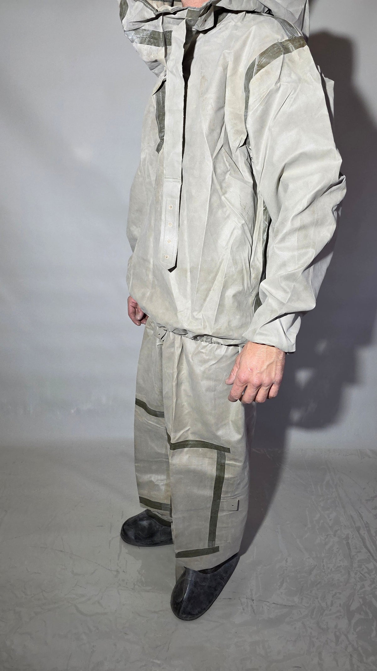 Soviet USSR L-1 Protective Suit Rubberized Jacket Trousers Boot Covers Archival Set