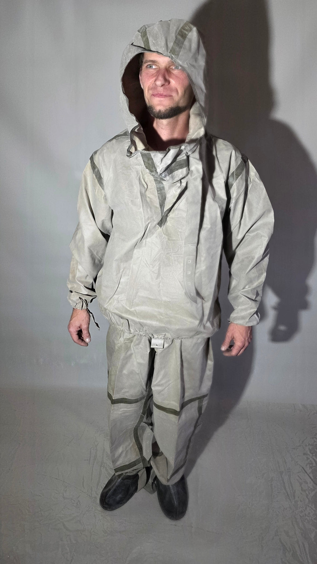 Soviet USSR L-1 Protective Suit Rubberized Jacket Trousers Boot Covers Archival Set