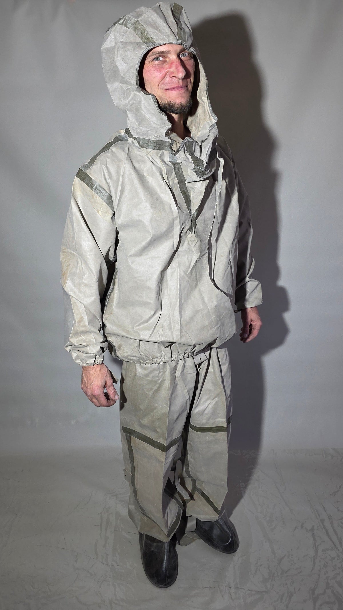 Soviet USSR L-1 Protective Suit Rubberized Jacket Trousers Boot Covers Archival Set