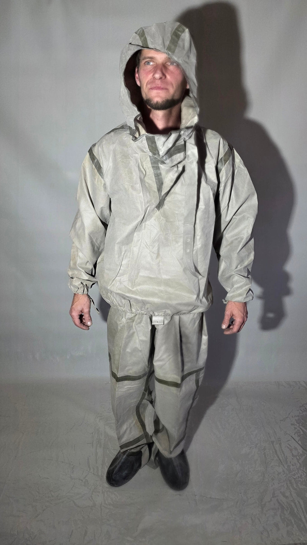 Soviet USSR L-1 Protective Suit Rubberized Jacket Trousers Boot Covers Archival Set