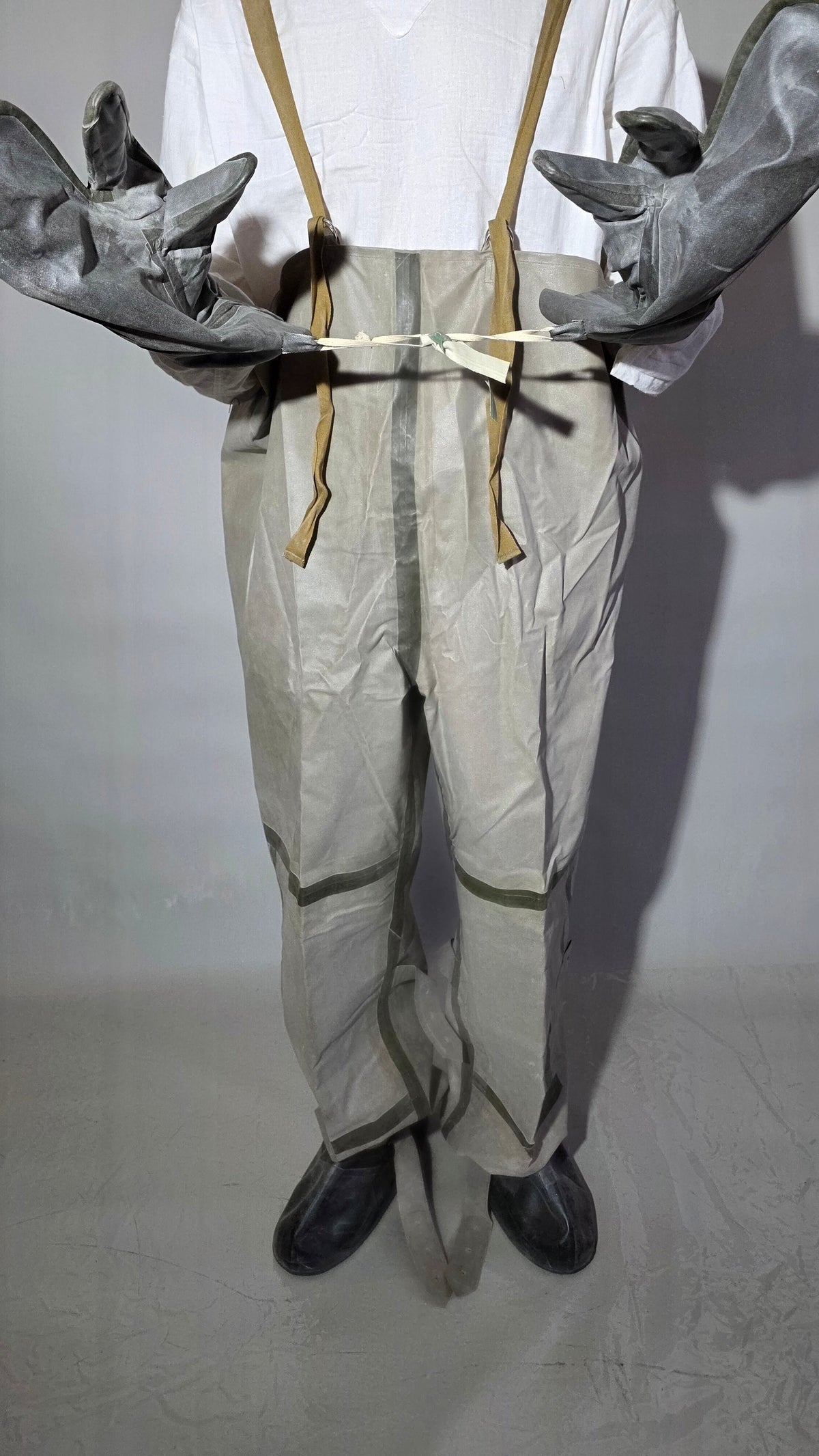 Soviet USSR L-1 Protective Suit Rubberized Jacket Trousers Boot Covers Archival Set