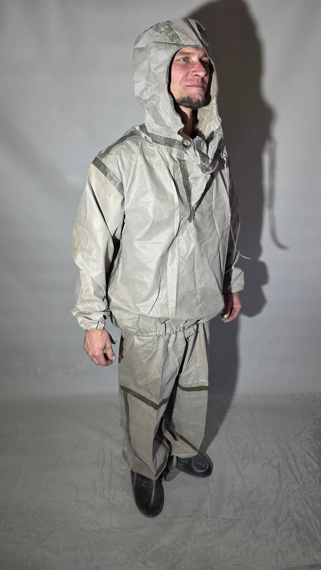 Soviet USSR L-1 Protective Suit Rubberized Jacket Trousers Boot Covers Archival Set