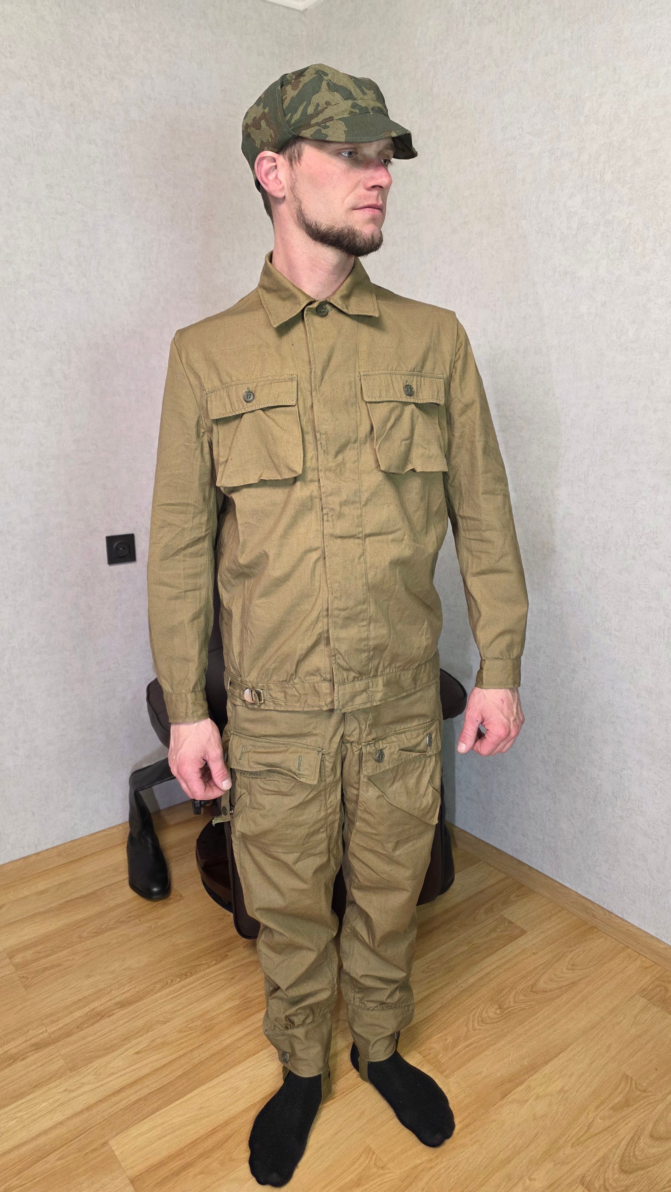 Soviet USSR Mabuta 2 Suit Vintage Summer Set Jacket Pants
