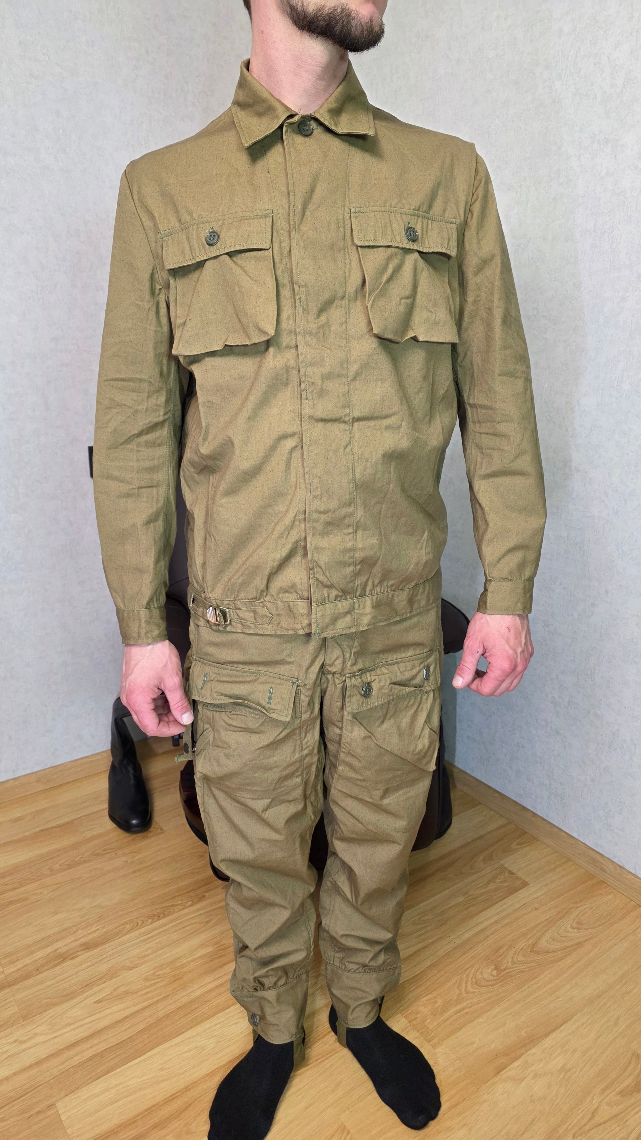 Soviet USSR Mabuta 2 Suit Vintage Summer Set Jacket Pants