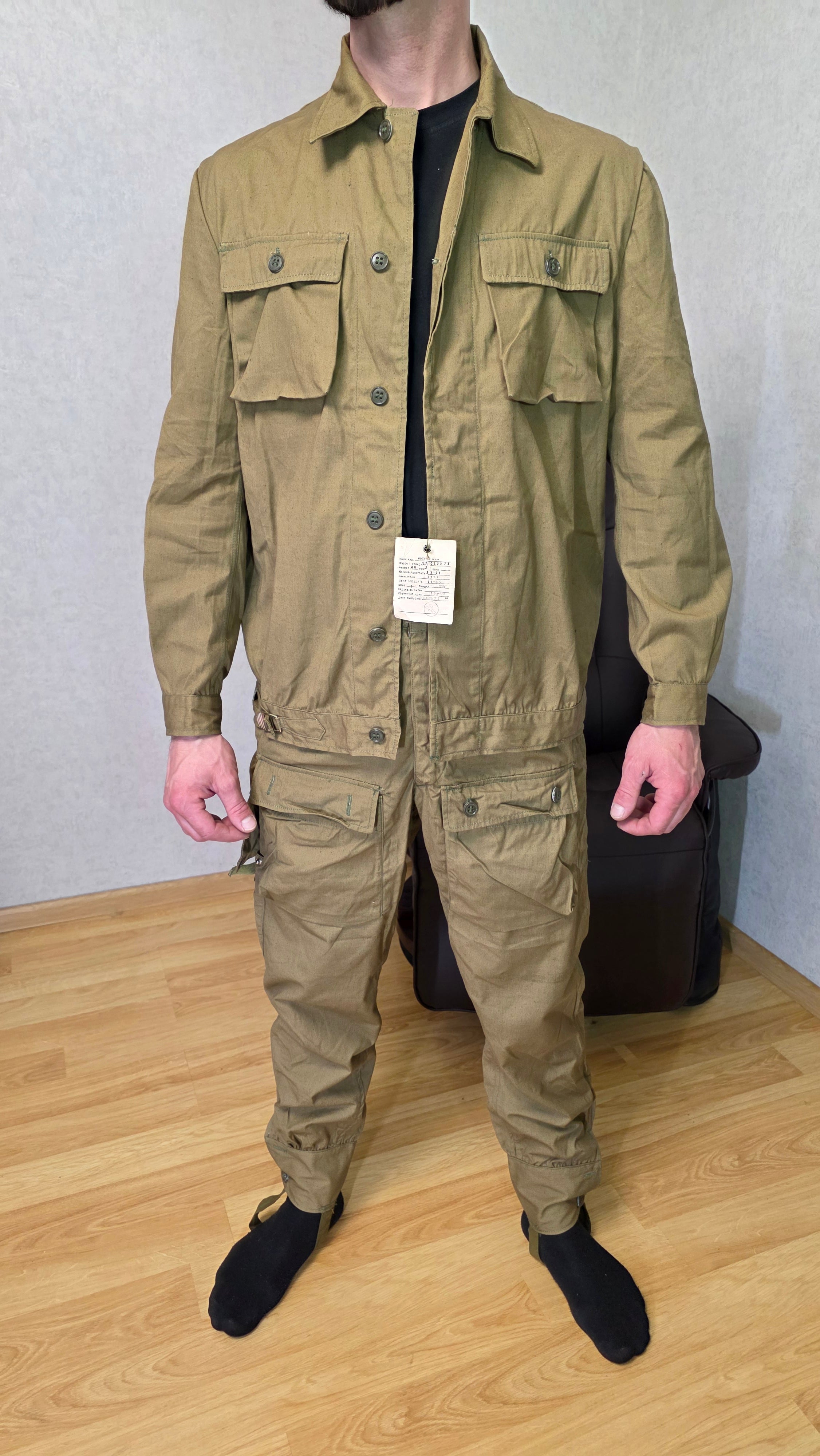 Soviet USSR Mabuta 2 Suit Vintage Summer Set Jacket Pants