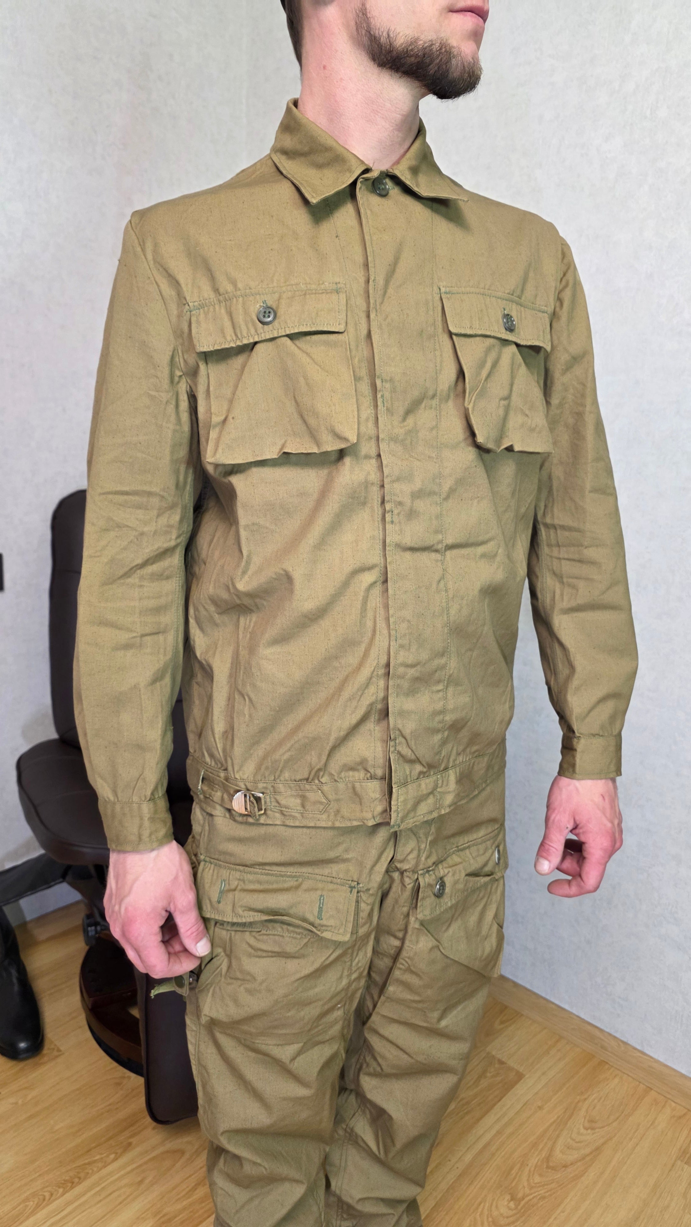 Soviet USSR Mabuta 2 Suit Vintage Summer Set Jacket Pants