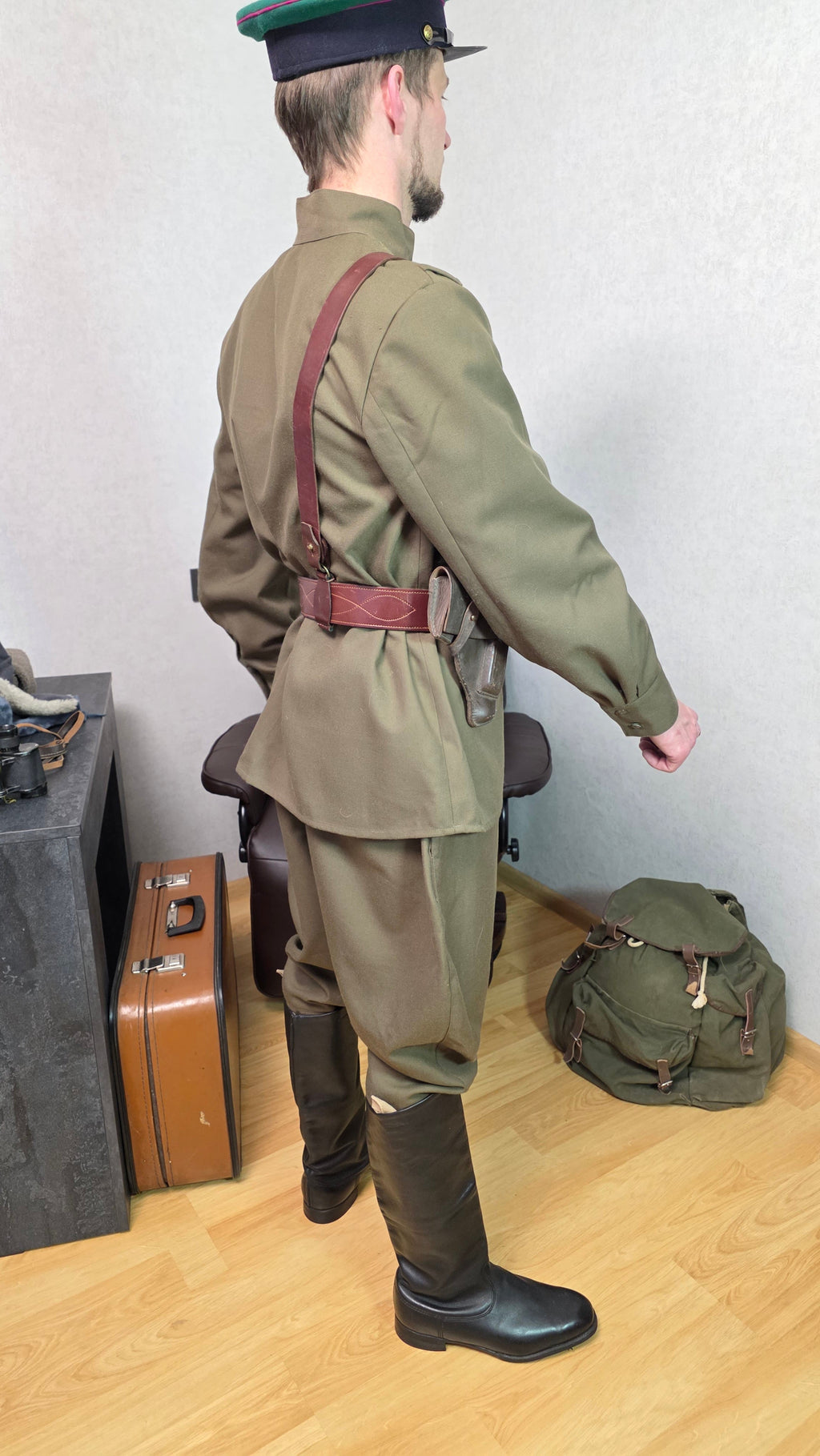 Soviet USSR NKVD Border Troops Officer Kit Gimnasterka Galife Furazhka Belt Set