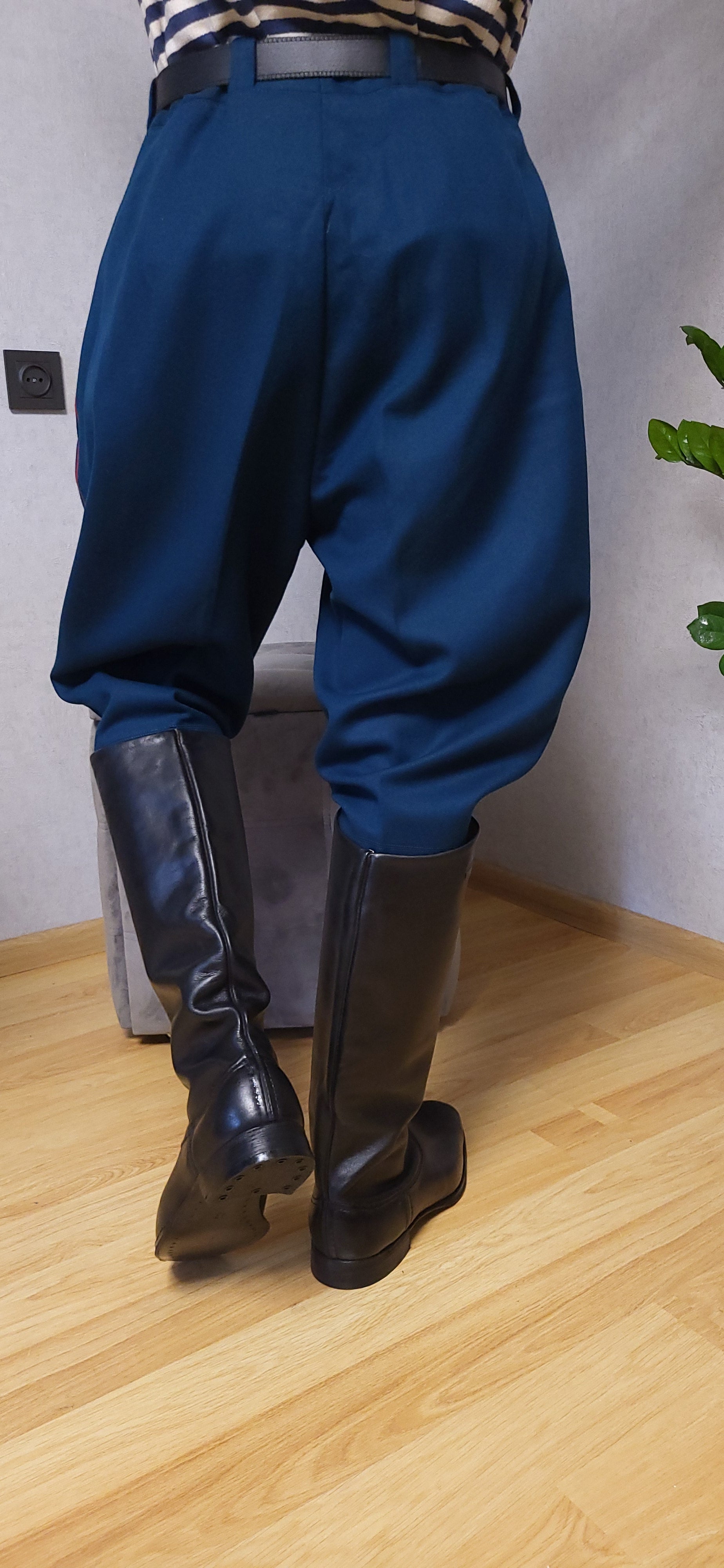 Soviet USSR Parade Breeches Sea-Green Color Uniform Trousers