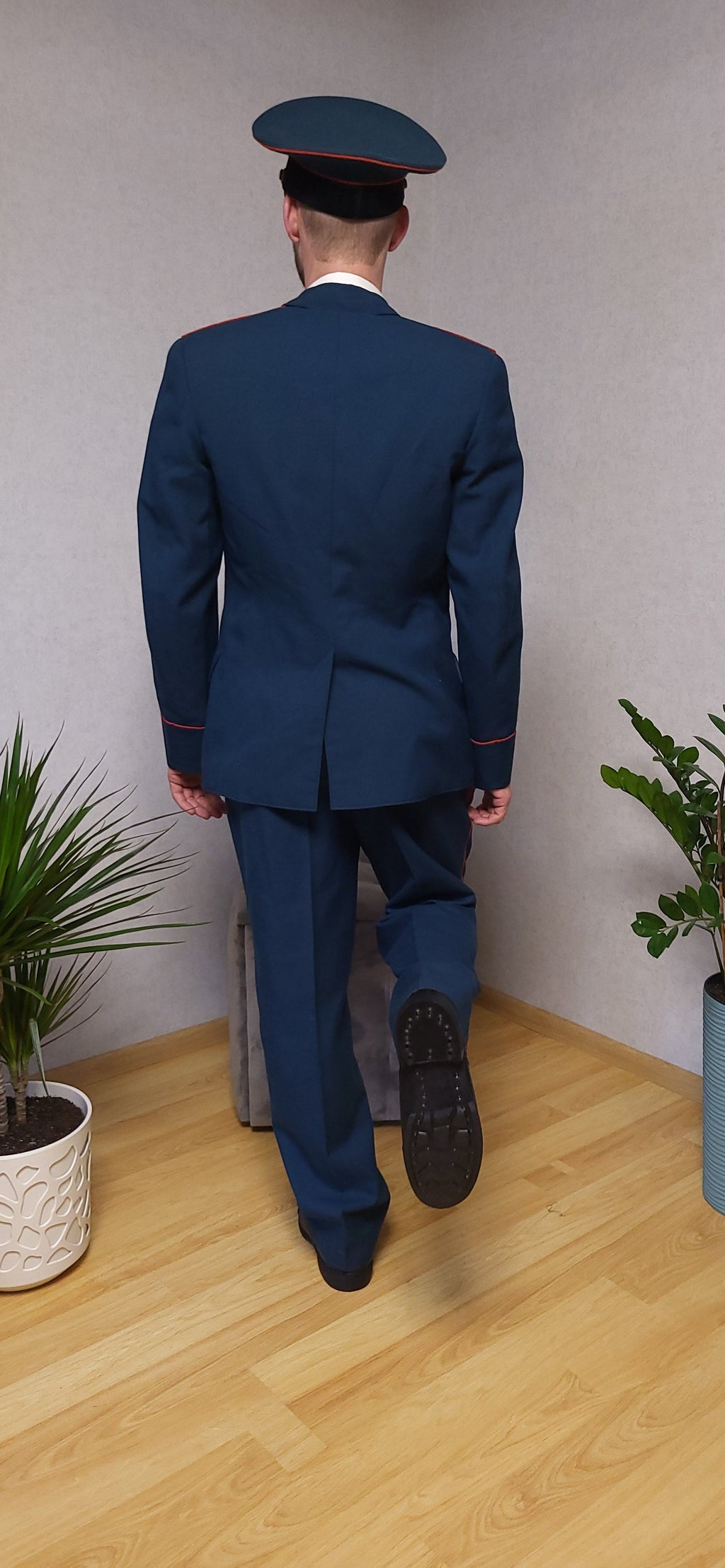 Soviet USSR Parade Uniform Set Turquoise Jacket Trousers Hat Boots