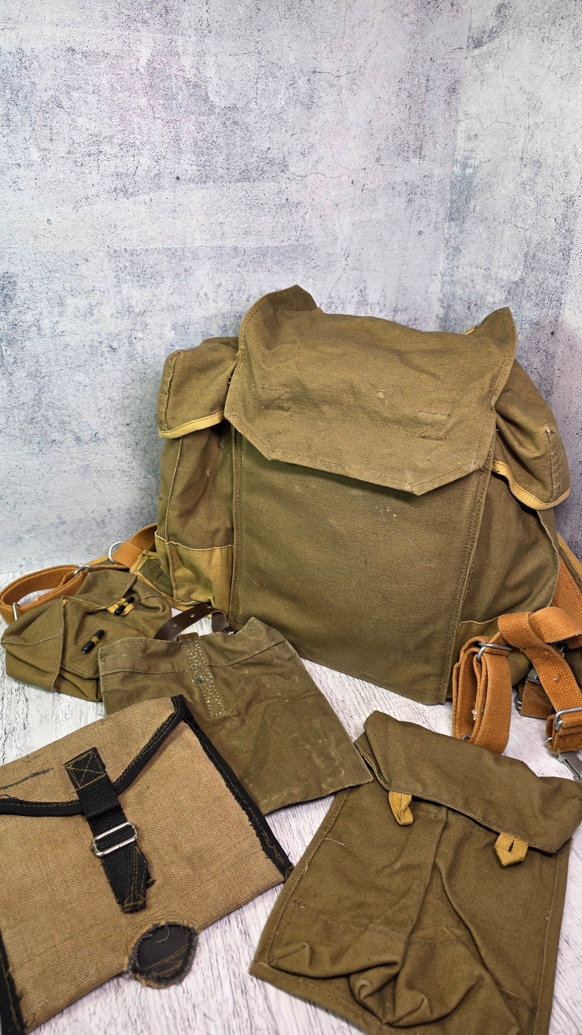 Soviet USSR RD-54 Canvas Backpack Vintage Khaki Utility Field Pack