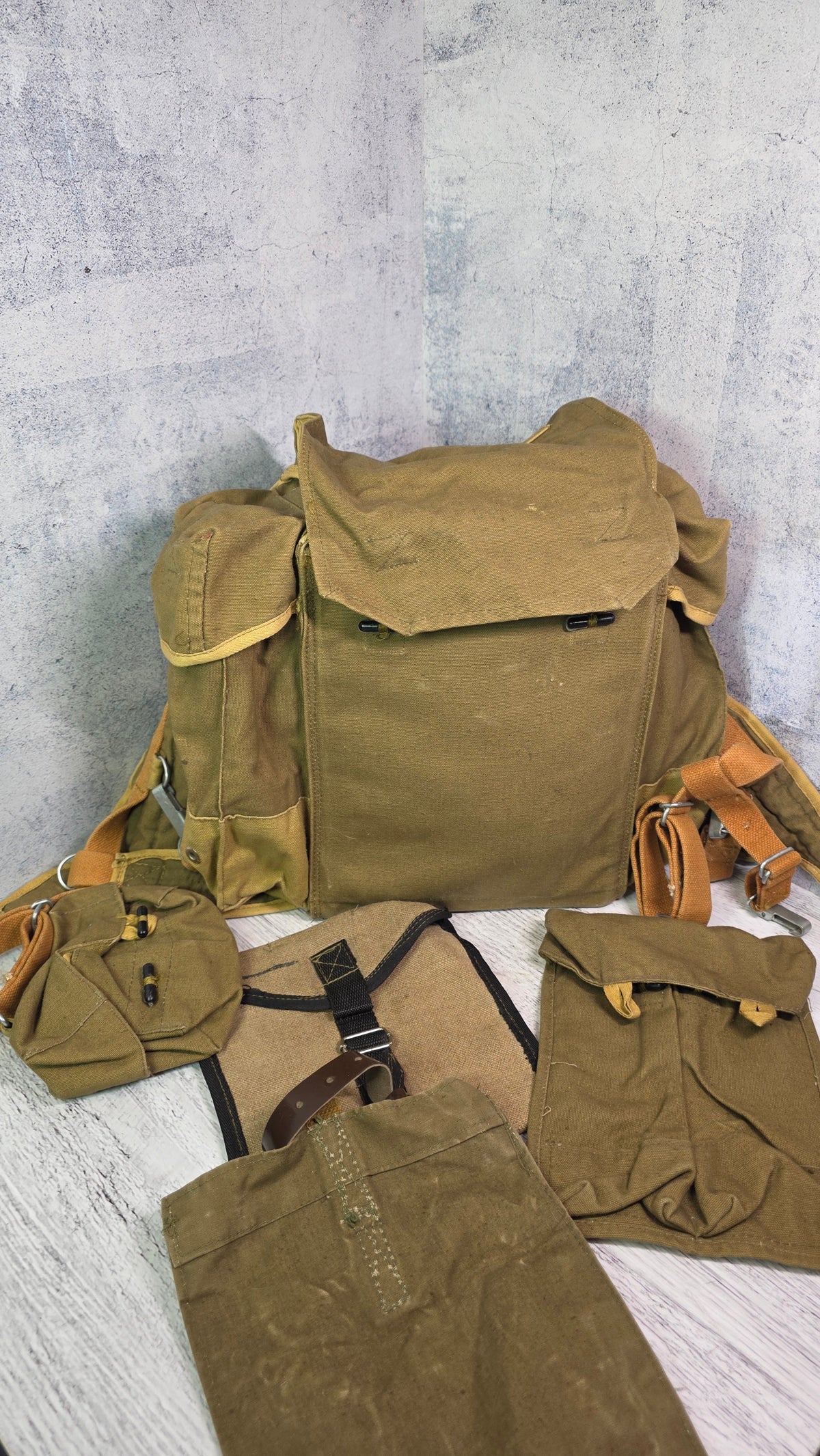 Soviet USSR RD-54 Canvas Backpack Vintage Khaki Utility Field Pack
