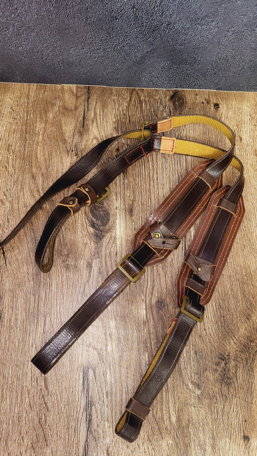 Soviet USSR RPS Belt Harness Shoulder Strap System Leather Equipment Straps