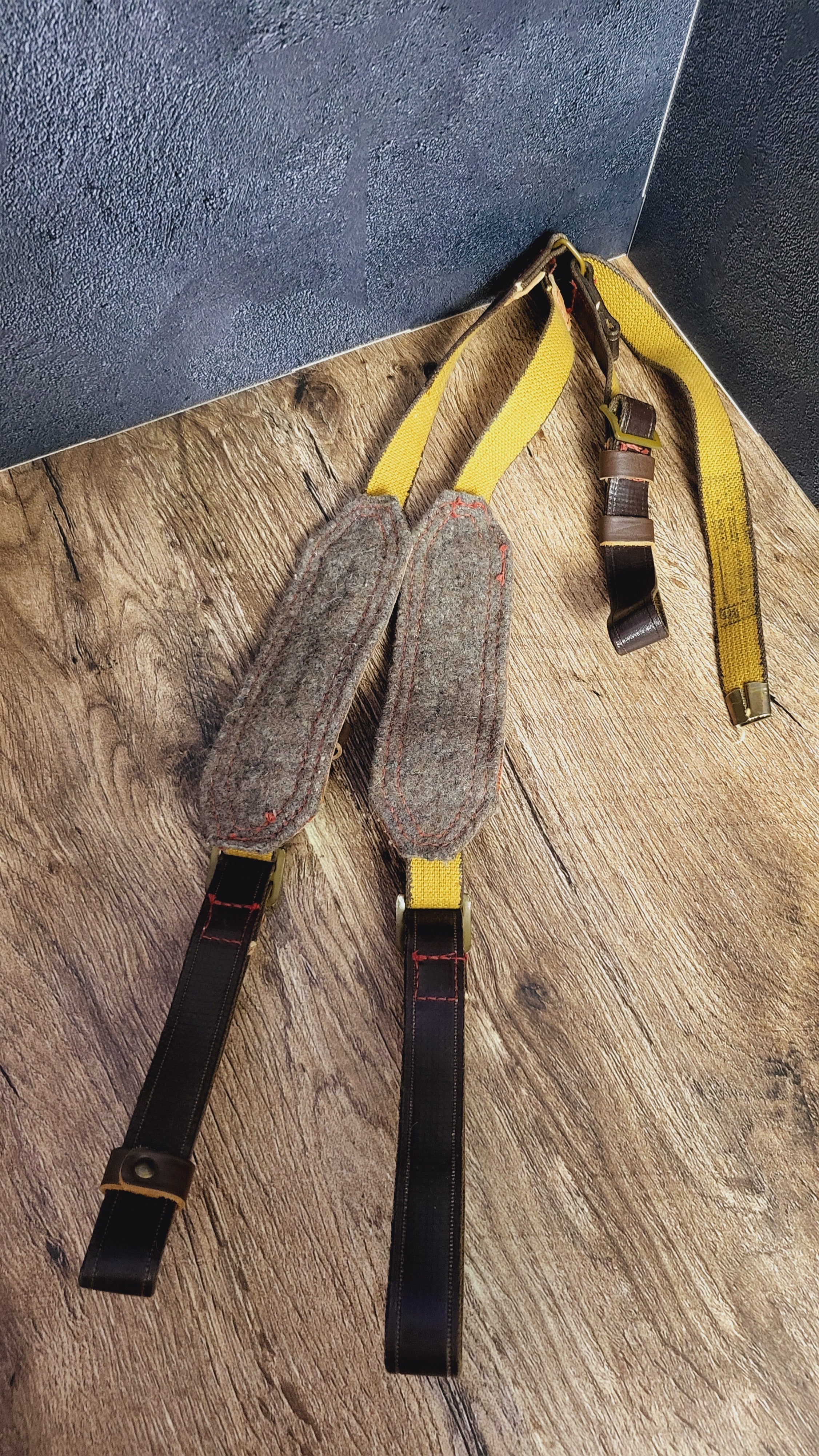 Soviet USSR RPS Belt Harness Shoulder Strap System Leather Equipment Straps