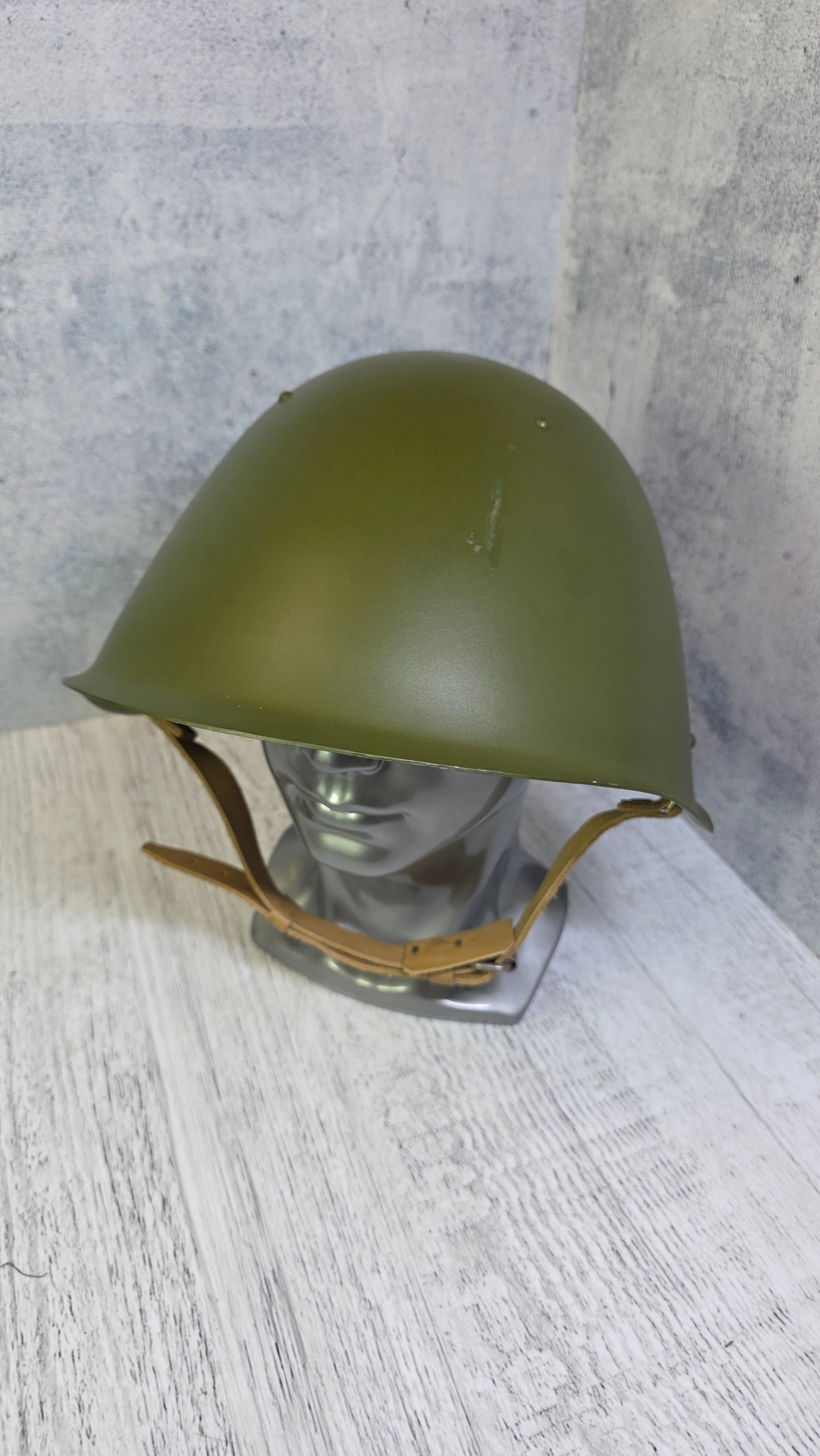Soviet USSR SSH-68 Steel Helmet Vintage Cold War Field Helmet Olive Protective Headgear - Legend Returns Vintage