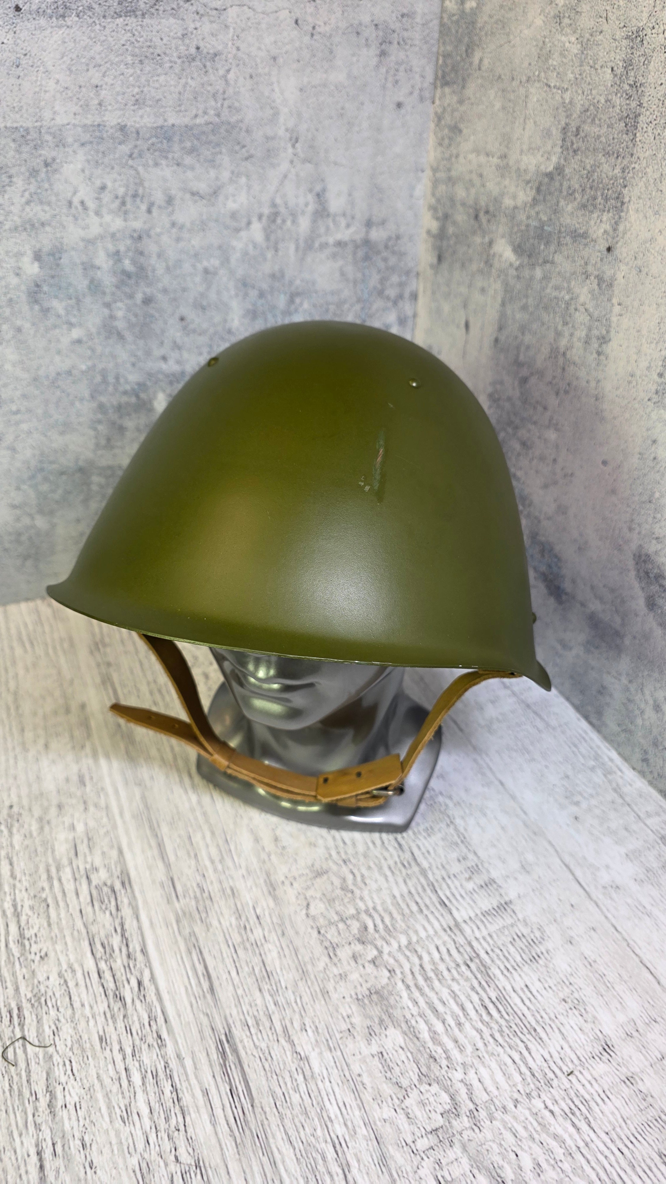 Soviet USSR SSH-68 Steel Helmet Vintage Cold War Field Helmet Olive Protective Headgear - Legend Returns Vintage