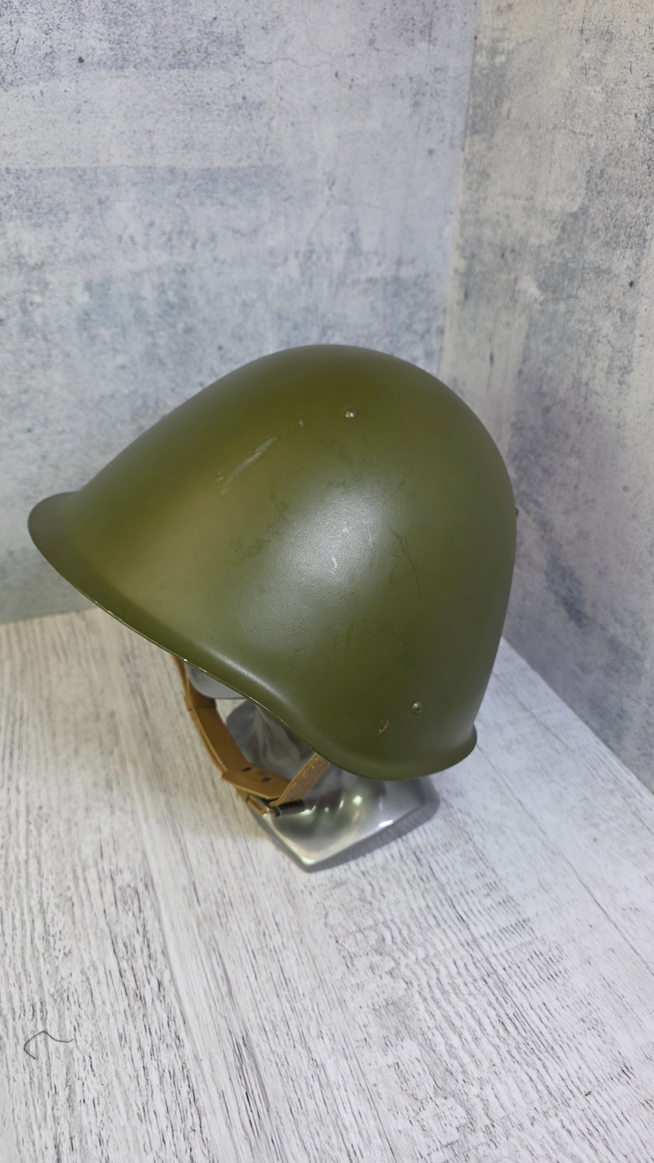 Soviet USSR SSH-68 Steel Helmet Vintage Cold War Field Helmet Olive Protective Headgear - Legend Returns Vintage